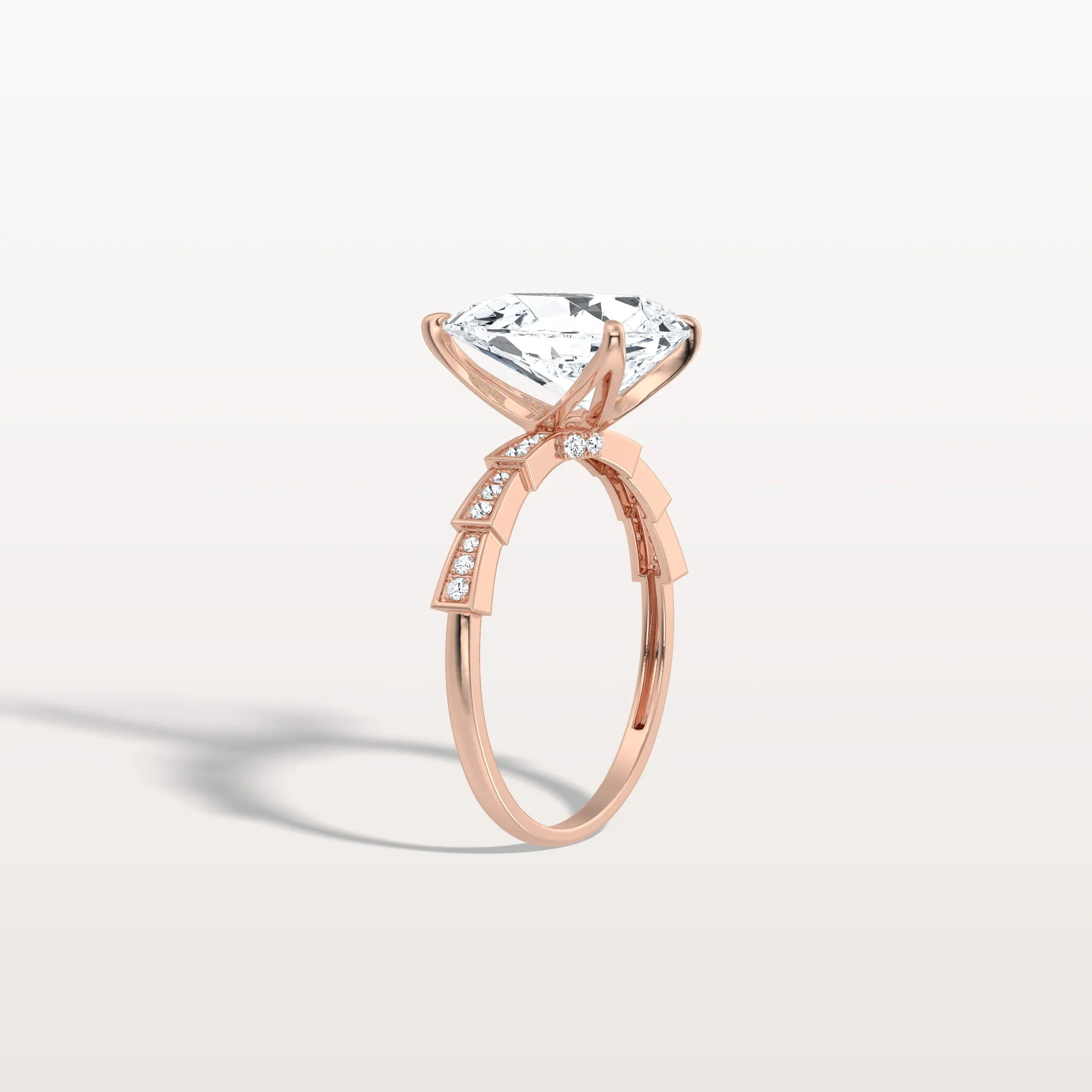 Celeste丨3CT Pear Cut Lab Diamond Hidden Halo Ring-Modern Style - Image 19