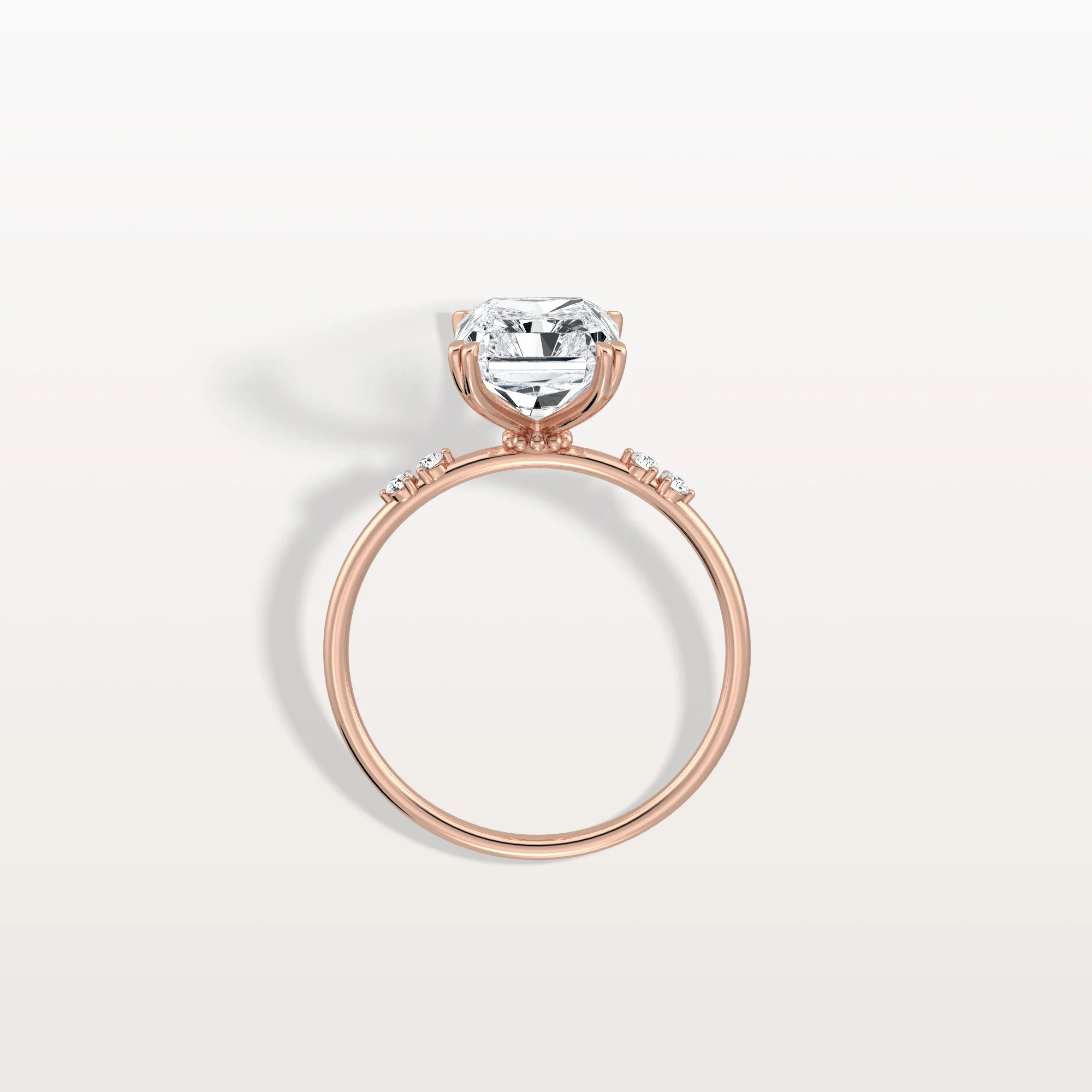 Amelie丨3CT Radiant Cut Lab Diamond Engagement Ring in 14K Solid Gold/Platinum - Image 24