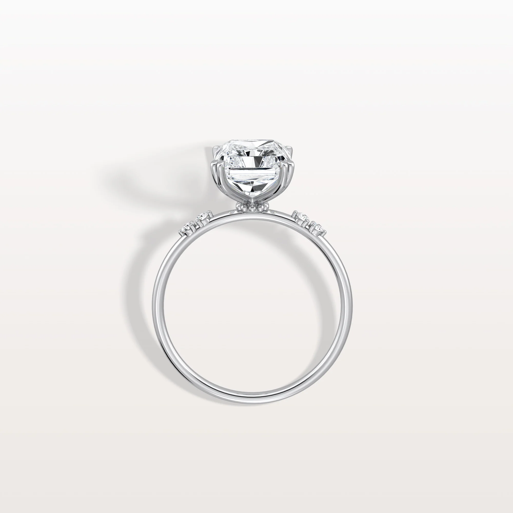 Amelie丨3CT Radiant Cut Lab Diamond Engagement Ring in 14K Solid Gold/Platinum - Image 29
