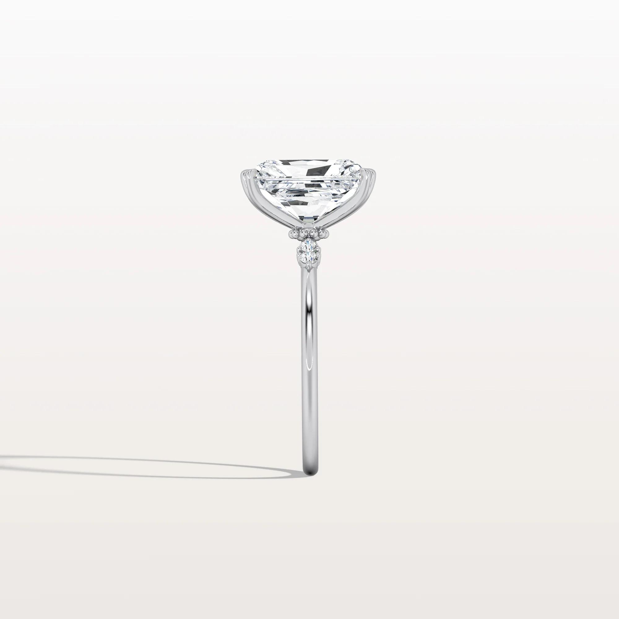 Amelie丨3CT Radiant Cut Lab Diamond Engagement Ring in 14K Solid Gold/Platinum - Image 30