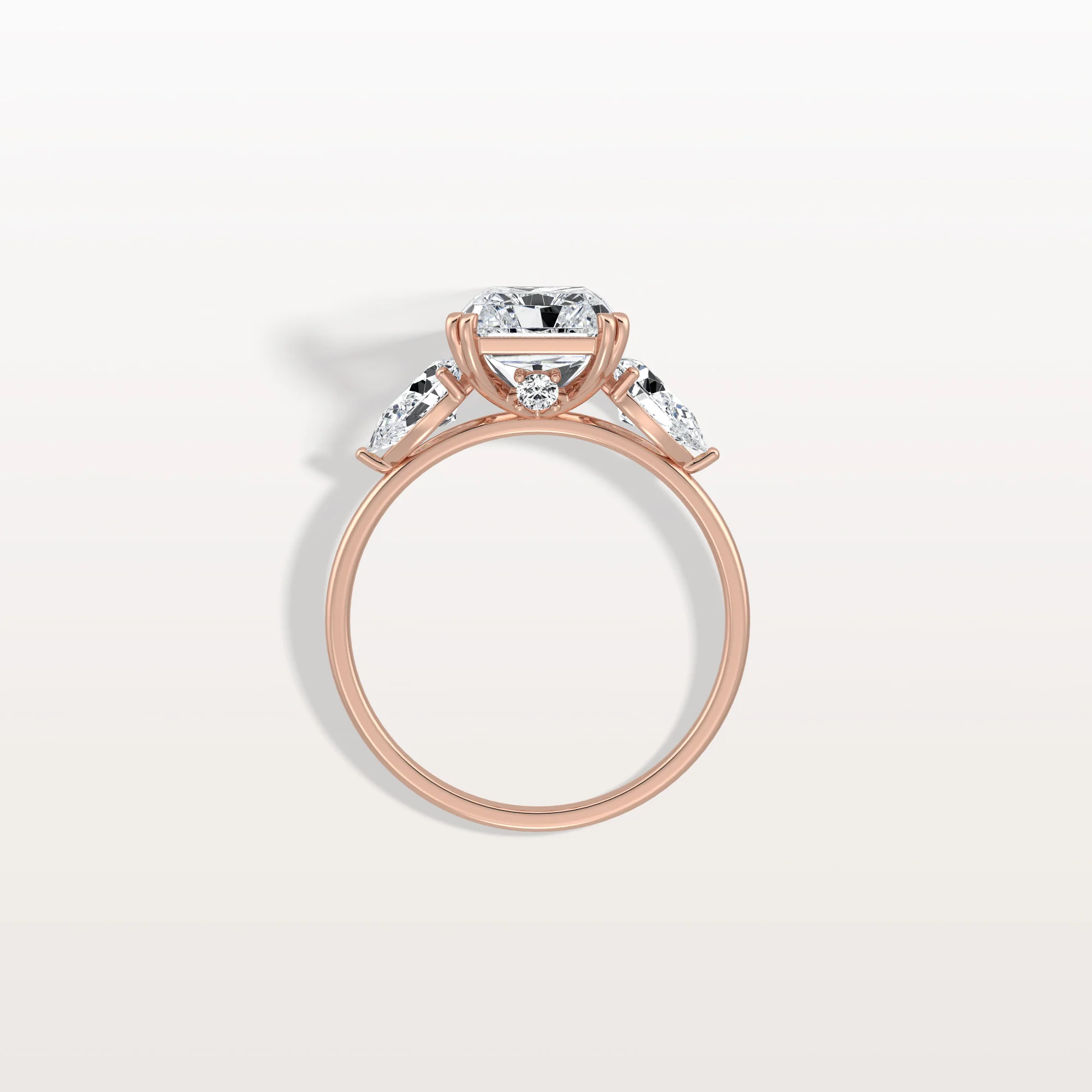 Dahlia丨3CT Radiant Cut Lab Diamond Three Stone Engagement Ring In 14K Solid Gold/Platinum - Image 22