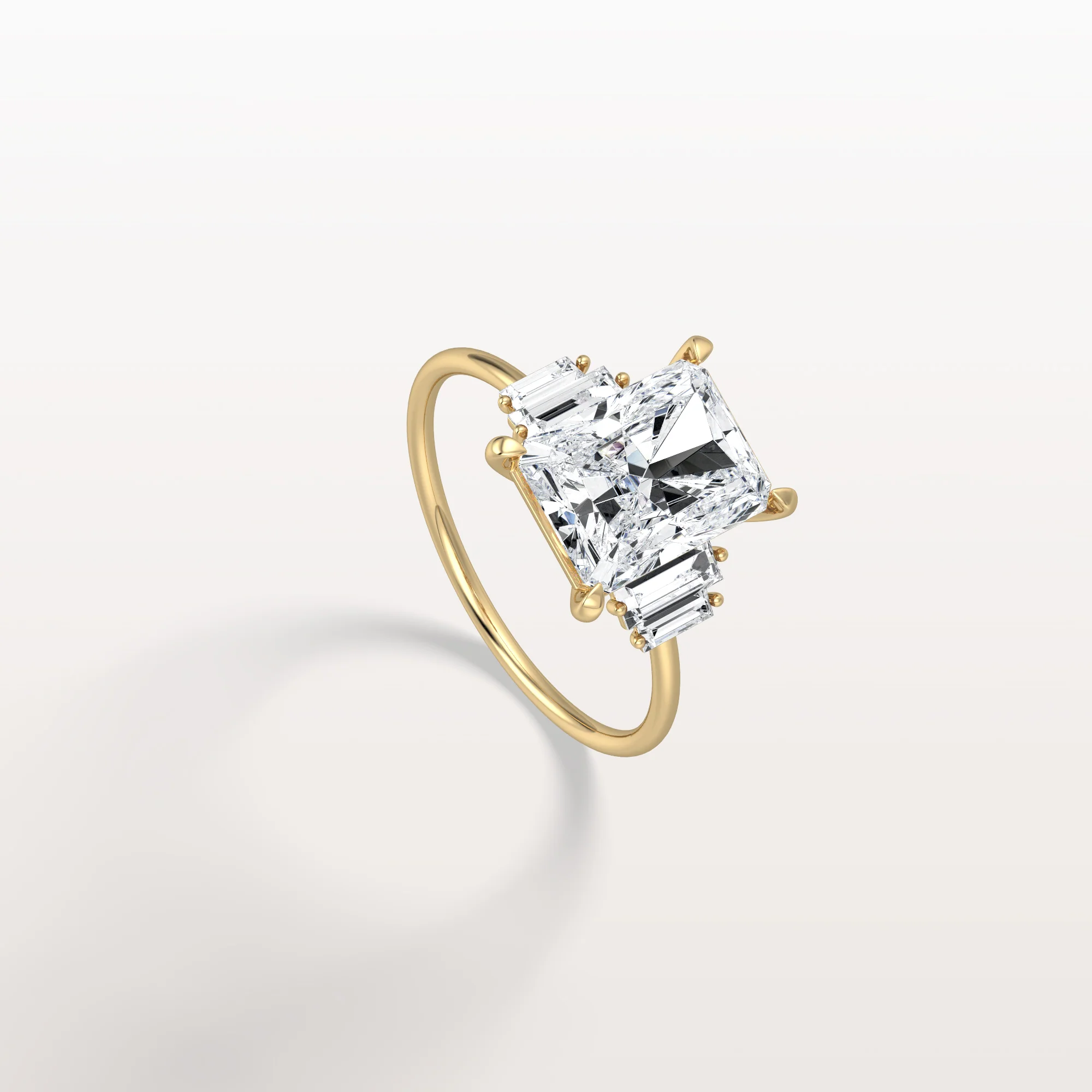 Bella丨3CT Radiant Lab Diamond Engagement Ring In 14K Solid Gold - Image 4
