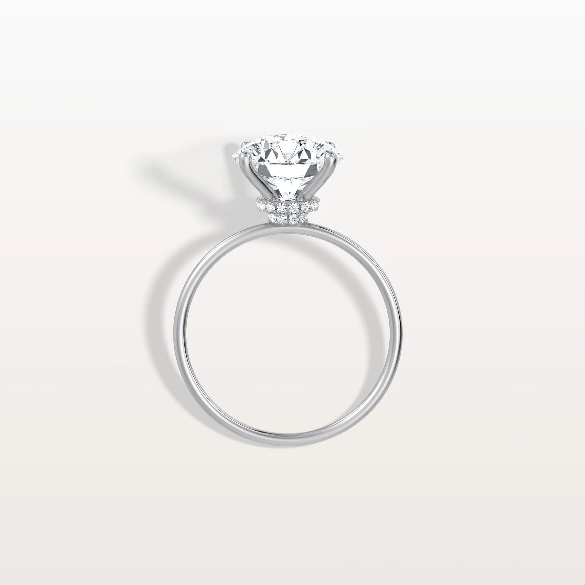 Talia丨3CT Round Lab Grown Diamond Double Hidden Halo Ring - Image 14