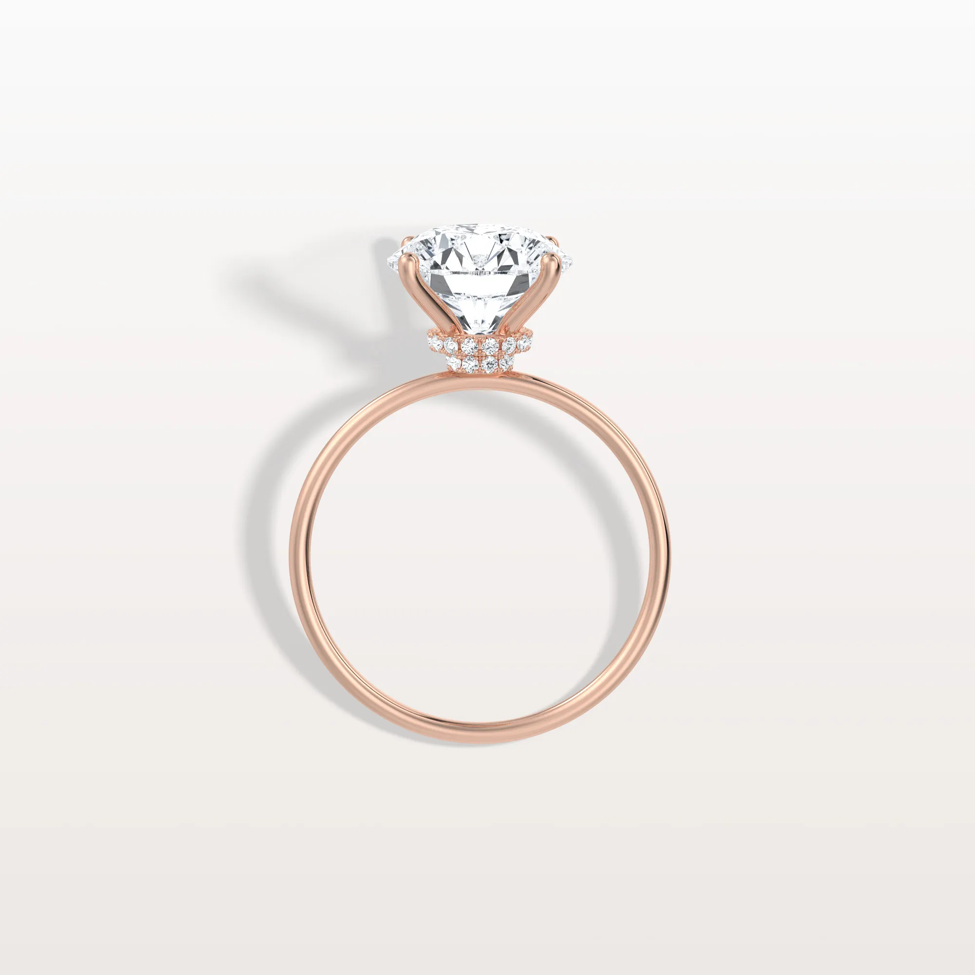 Talia丨3CT Round Lab Grown Diamond Double Hidden Halo Ring - Image 20
