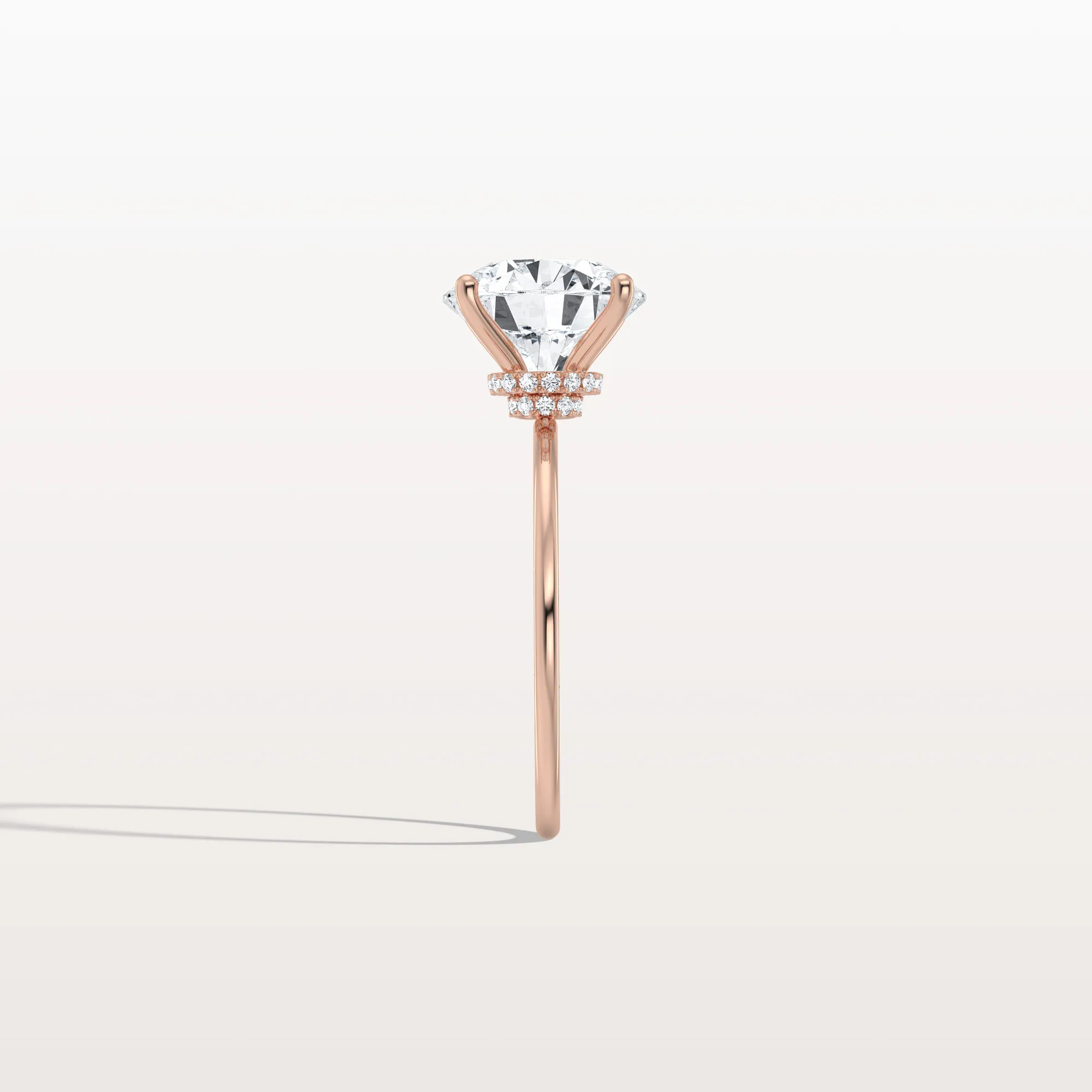 Talia丨3CT Round Lab Grown Diamond Double Hidden Halo Ring - Image 22