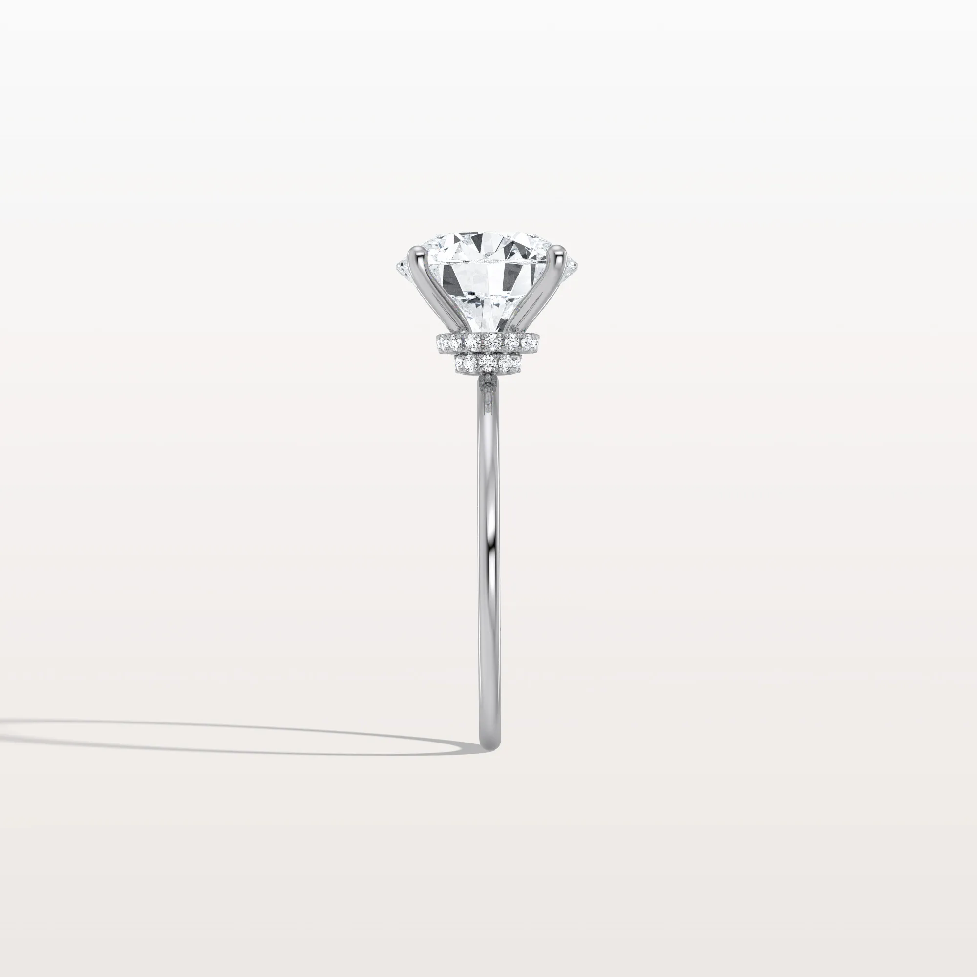 Talia丨3CT Round Lab Grown Diamond Double Hidden Halo Ring - Image 26