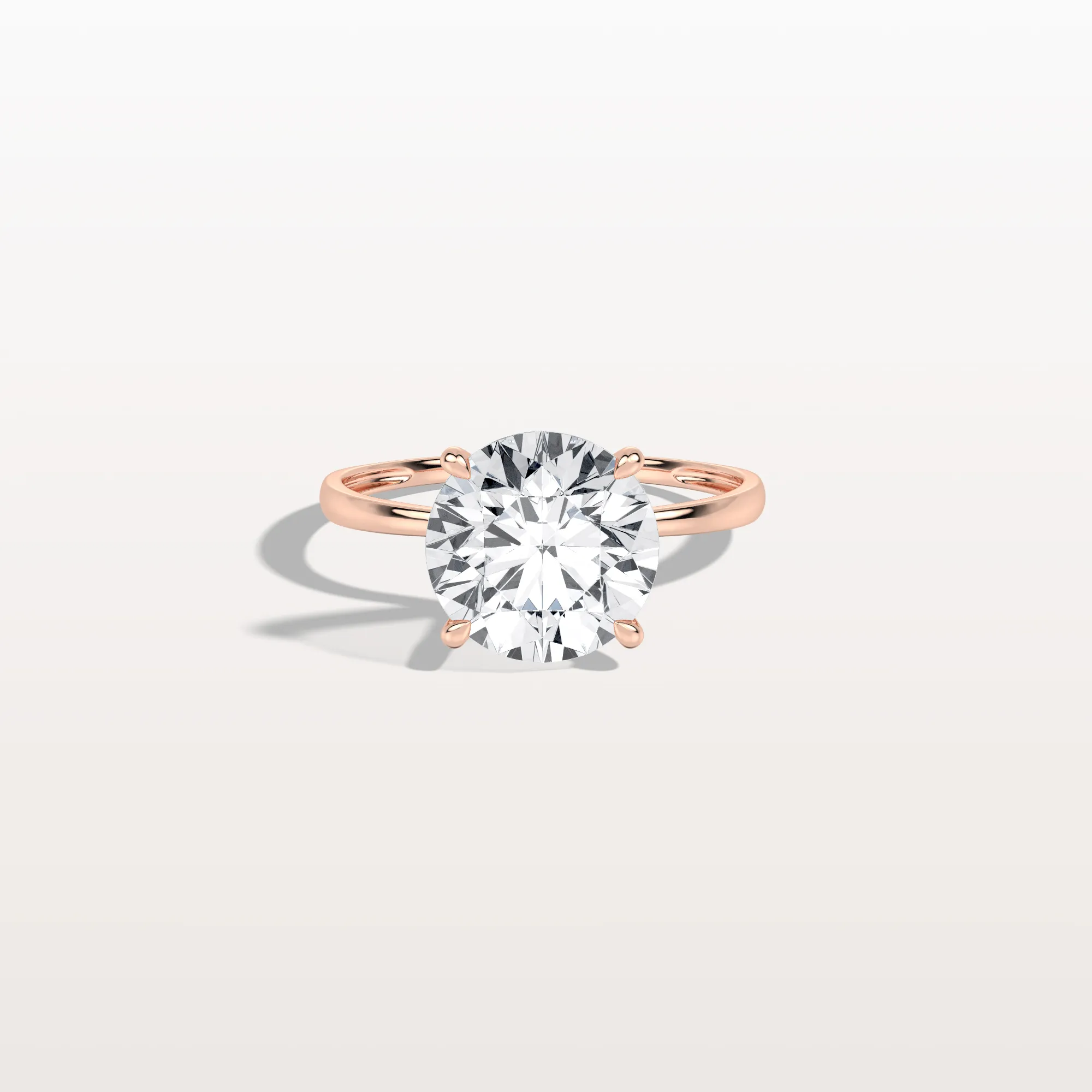 Aria丨3CT Round Lab Grown Diamond Ring In 14K Gold - Image 16