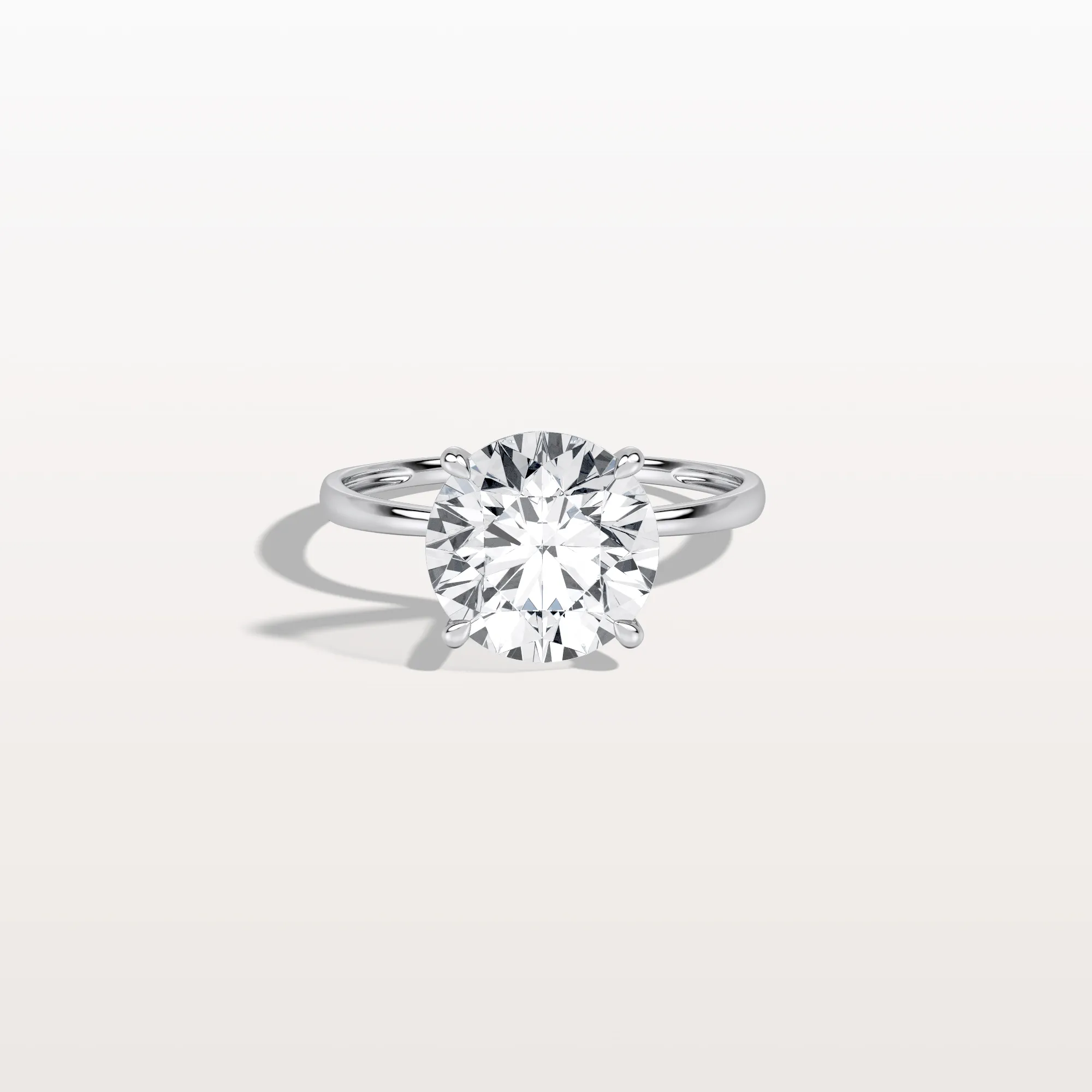 Aria丨3CT Round Lab Grown Diamond Ring In 14K Gold - Image 23