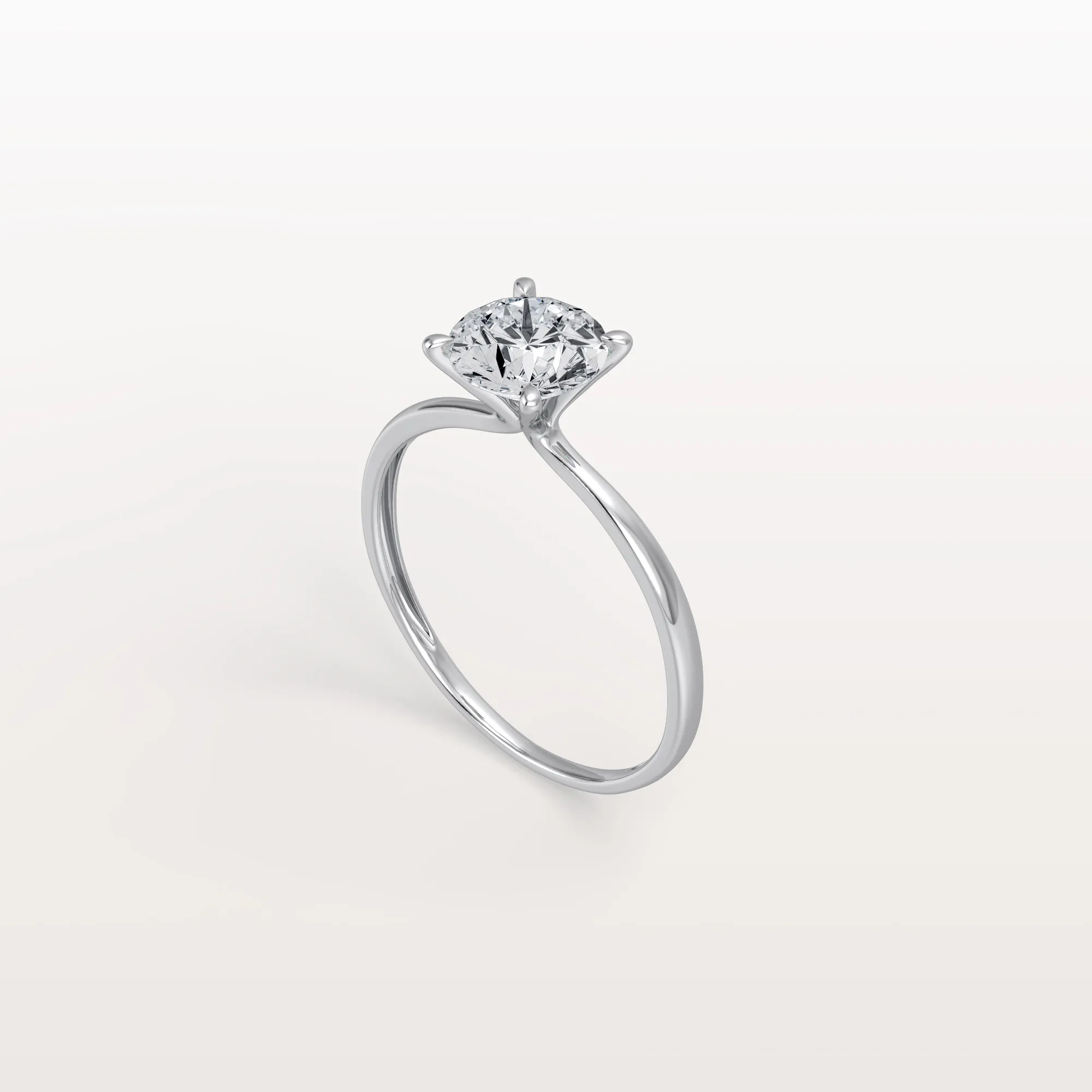 Aria丨3CT Round Lab Grown Diamond Ring In 14K Gold - Image 4