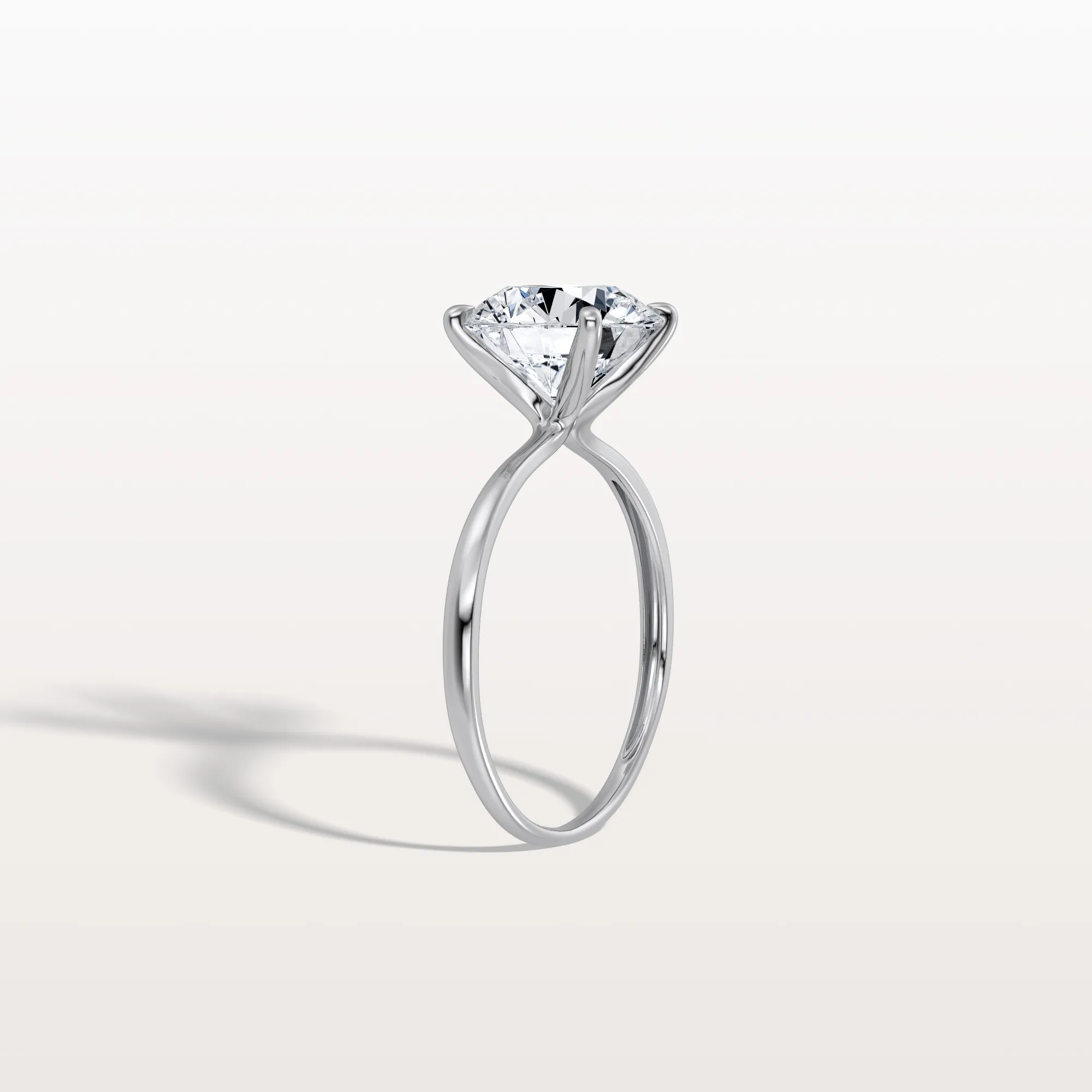 Aria丨3CT Round Lab Grown Diamond Ring In 14K Gold - Image 6