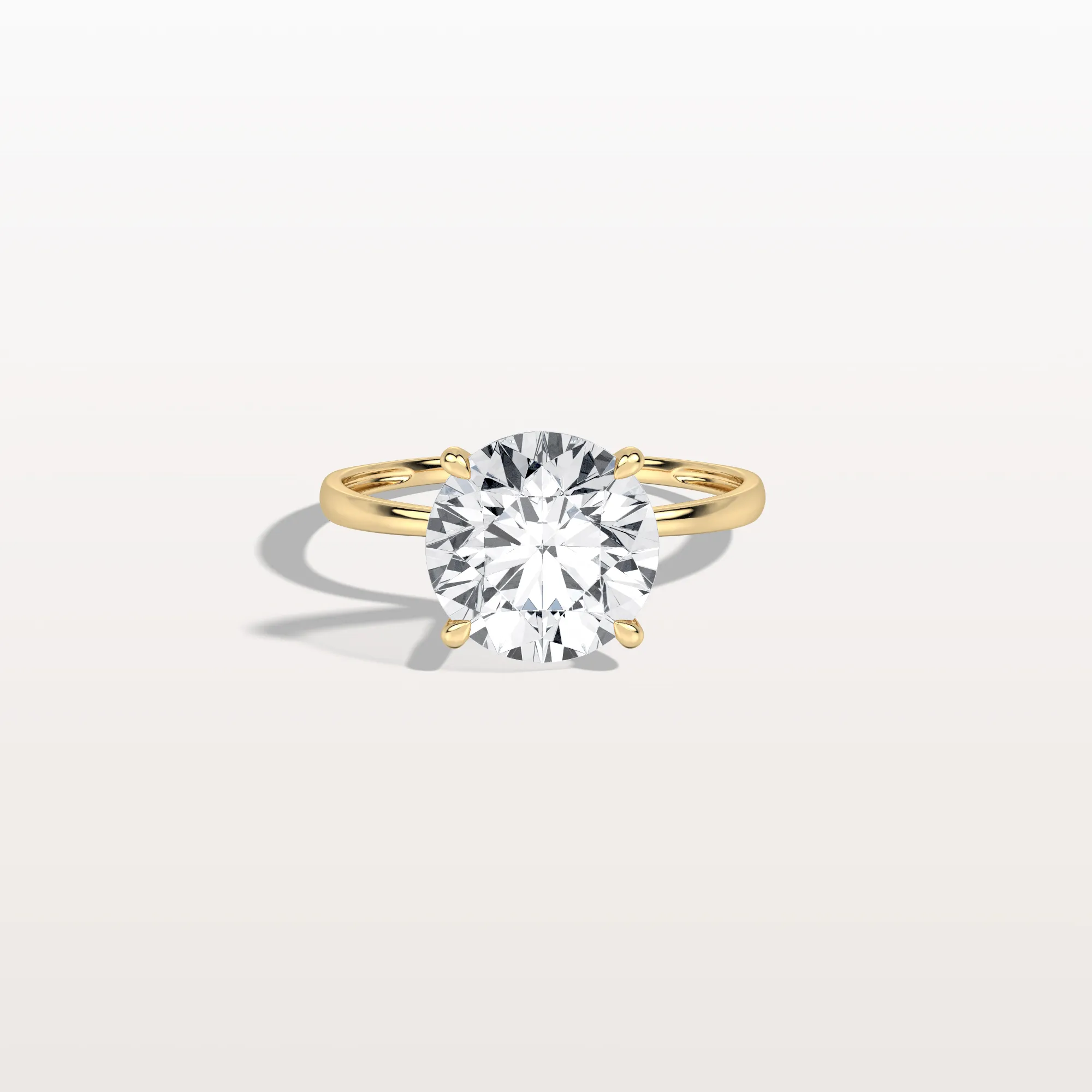 Aria丨3CT Round Lab Grown Diamond Ring In 14K Gold - Image 9