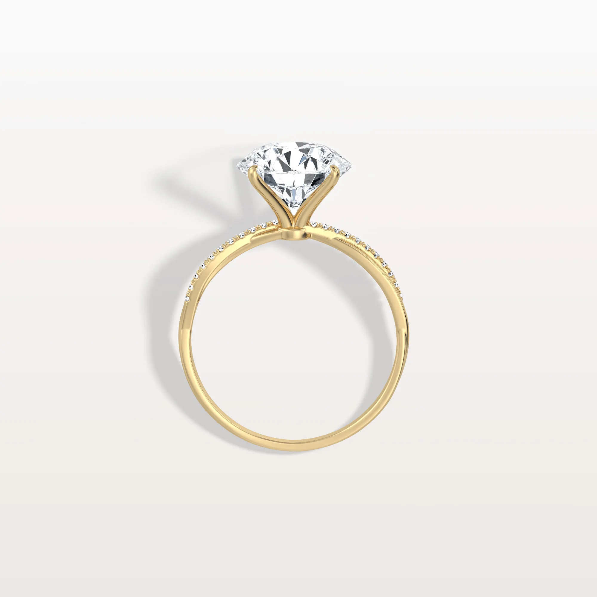 Alina丨3CT Twisted Engagement Ring with Round Lab Grown Diamond - Image 6