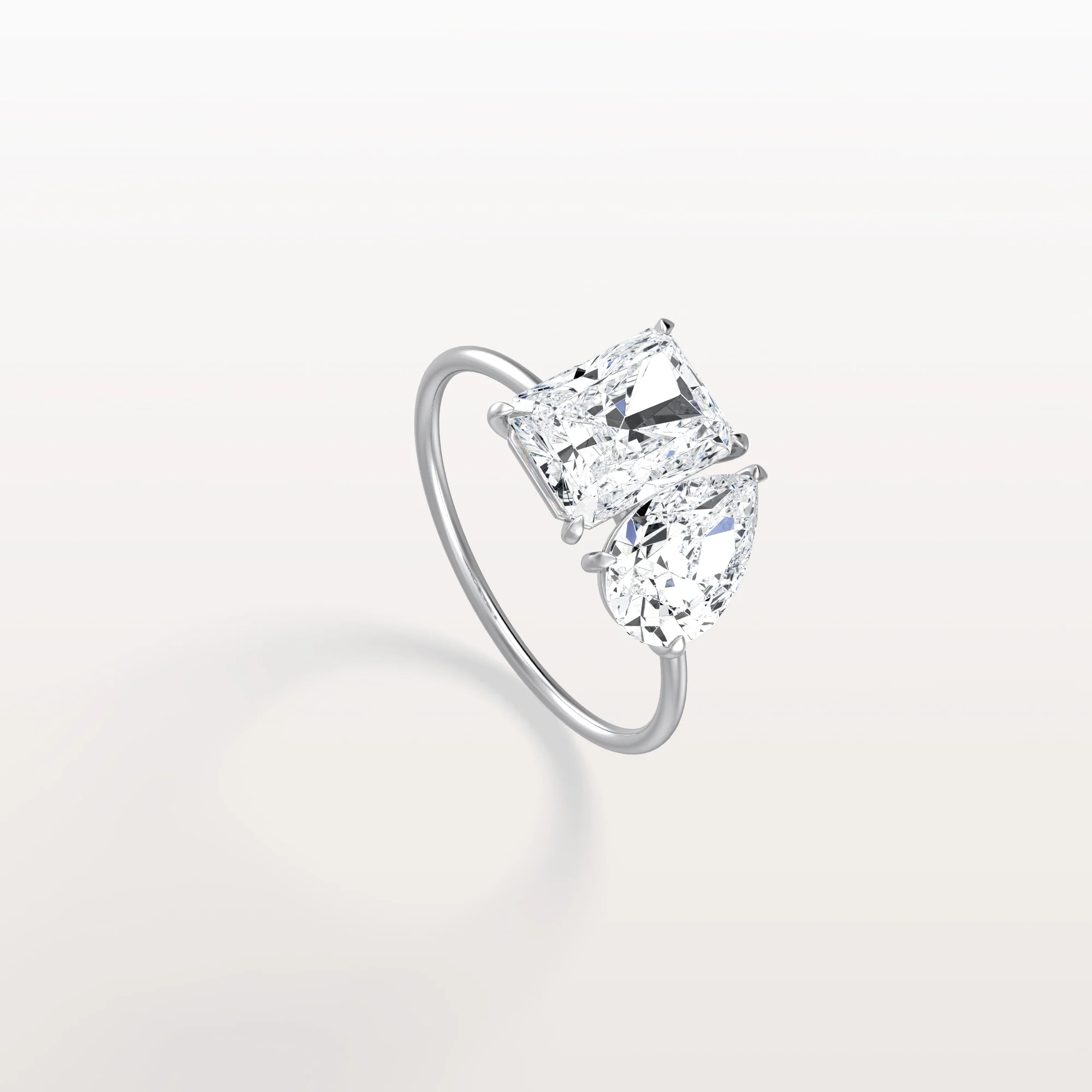 Ivory丨4CTW Lab Grown Diamond Toi Et Moi Engagement Ring In 14K Solid Gold/Platinum - Image 13