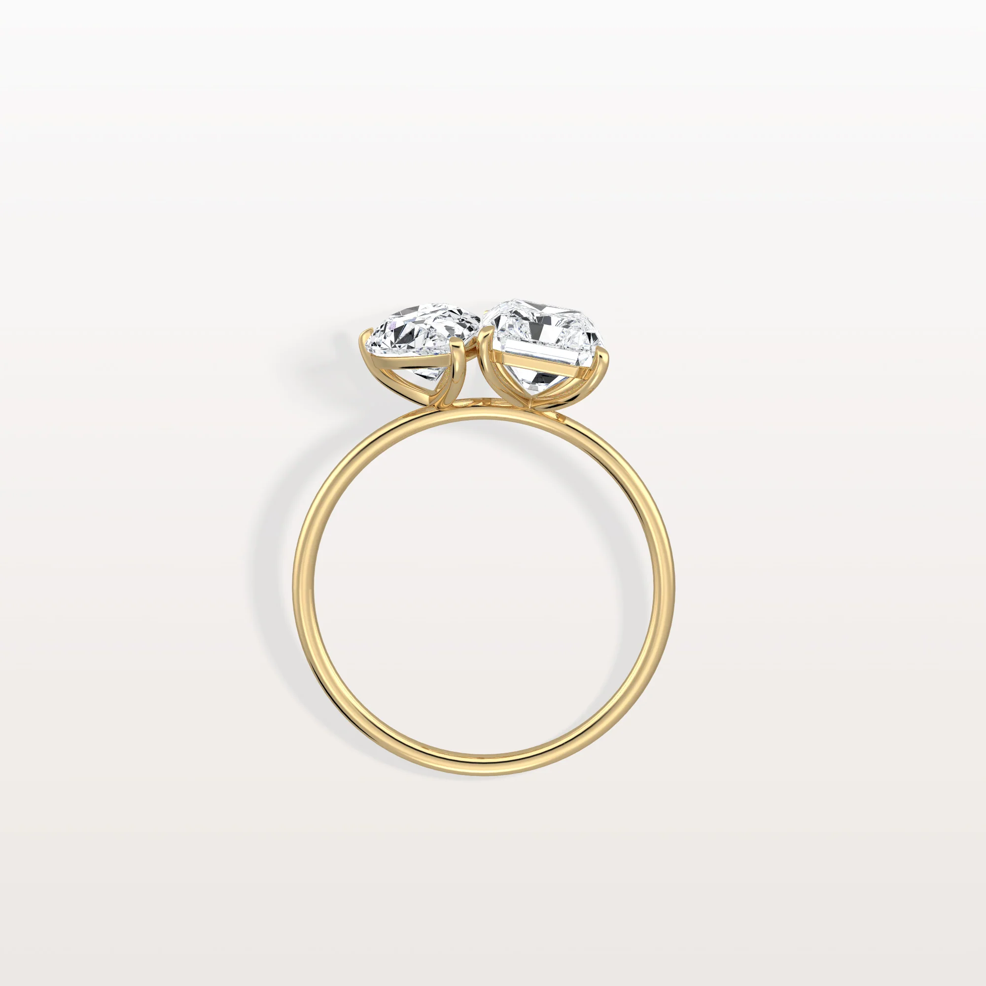 Ivory丨4CTW Lab Grown Diamond Toi Et Moi Engagement Ring In 14K Solid Gold/Platinum - Image 5