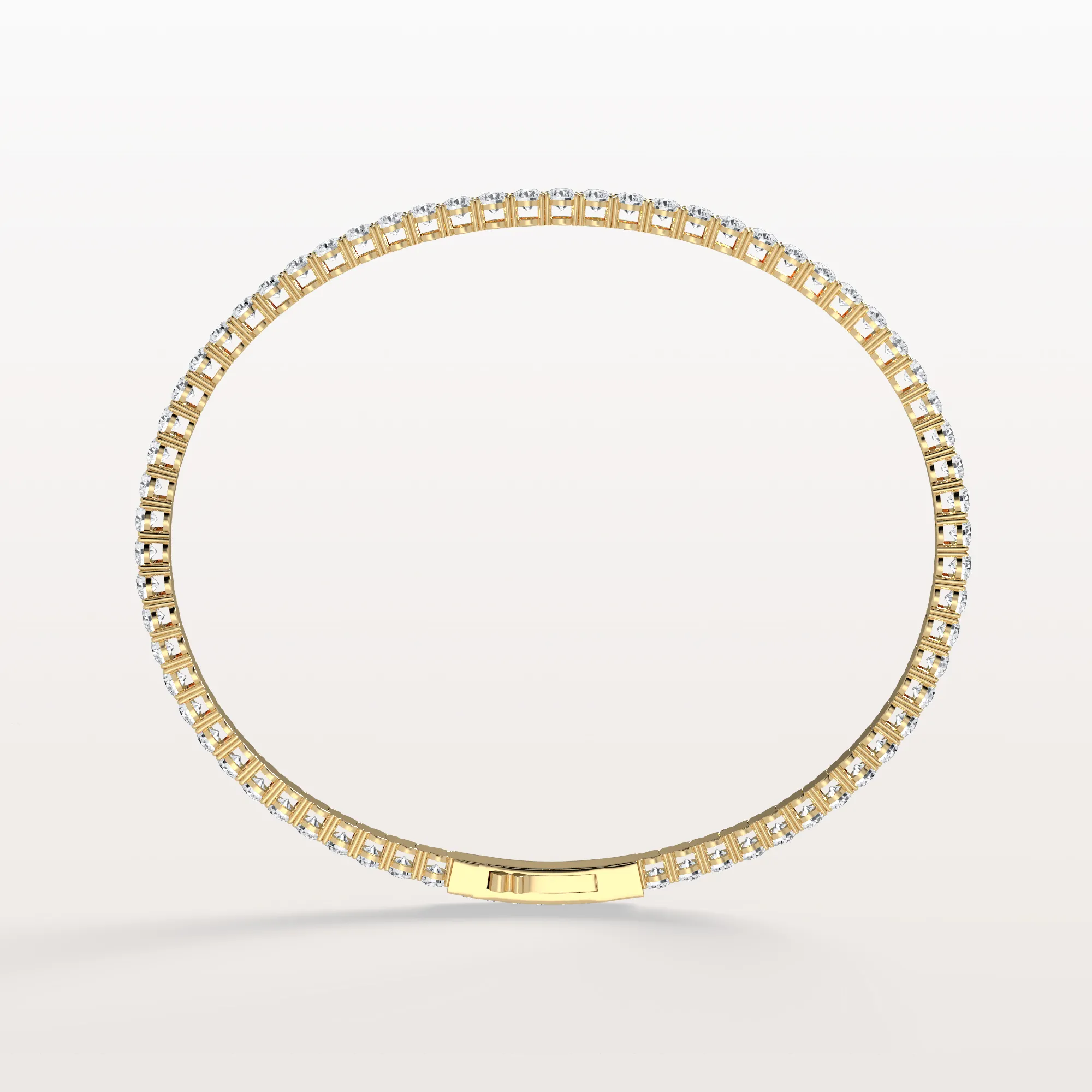5.08CTW VVS Lab Grown Diamond Full Eternity 7.3 Inches Flexible Bangle - Image 13