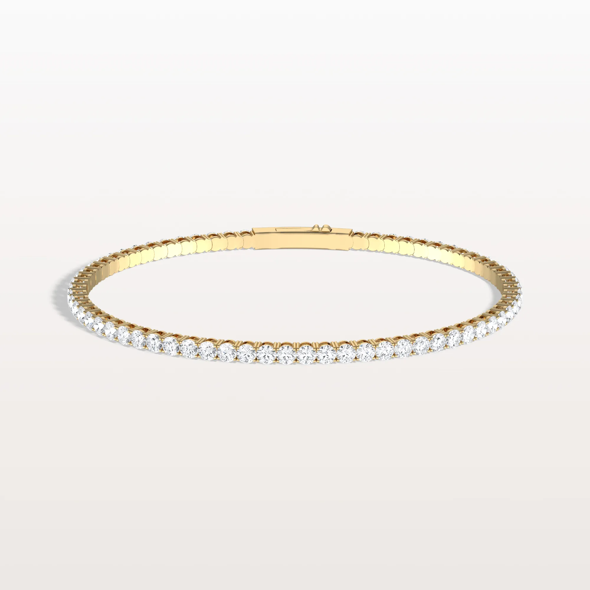 5.08CTW VVS Lab Grown Diamond Full Eternity 7.3 Inches Flexible Bangle - Image 15