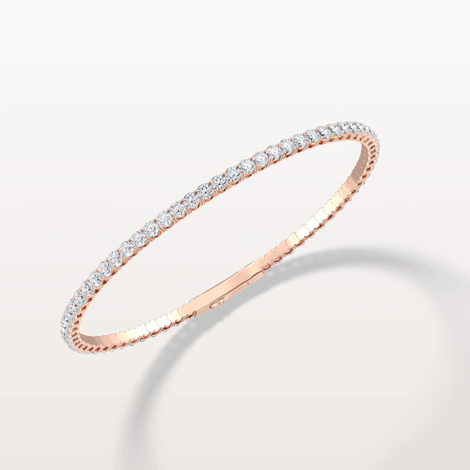 5.08CTW VVS Lab Grown Diamond Full Eternity 7.3 Inches Flexible Bangle - Image 16