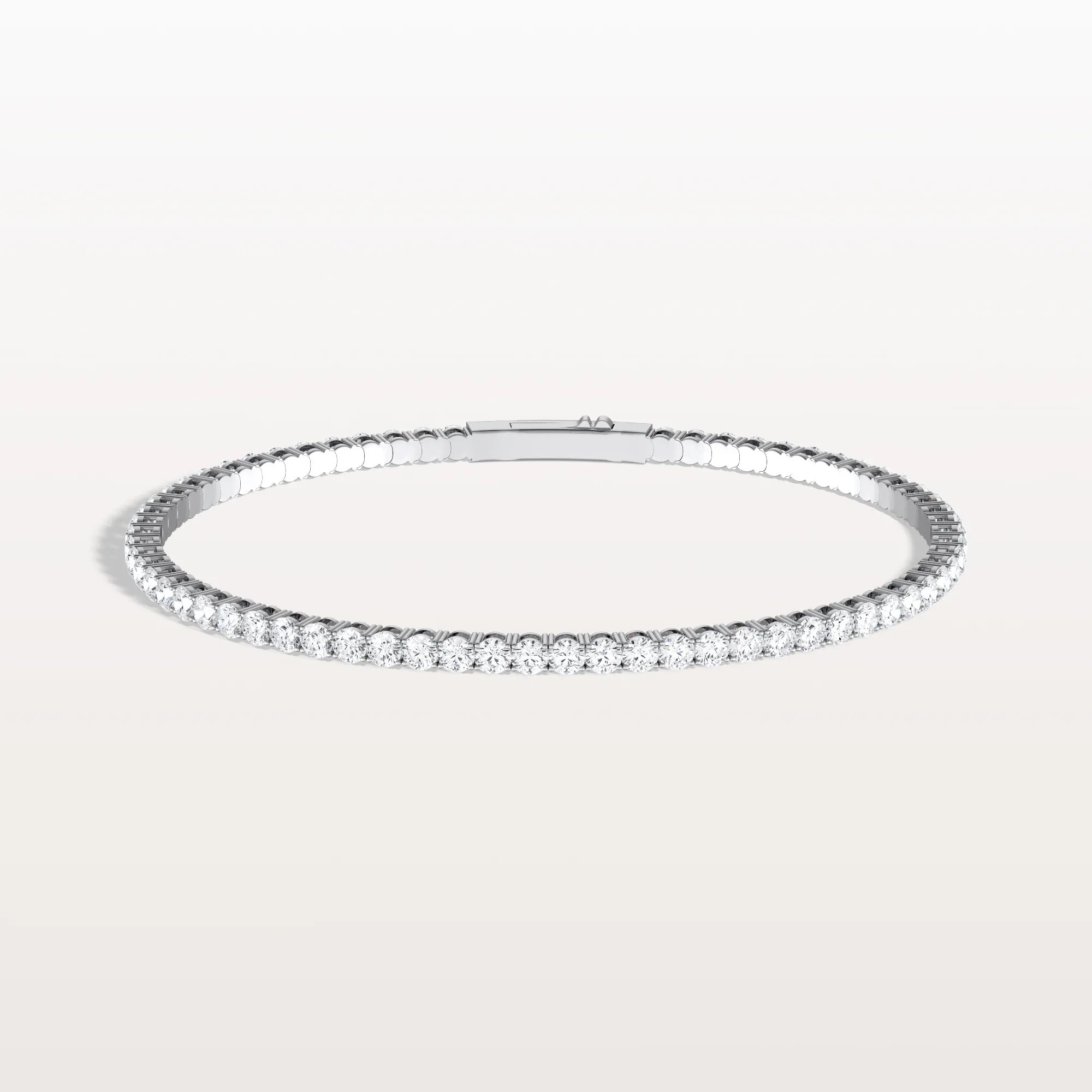 5.08CTW VVS Lab Grown Diamond Full Eternity 7.3 Inches Flexible Bangle - Image 7