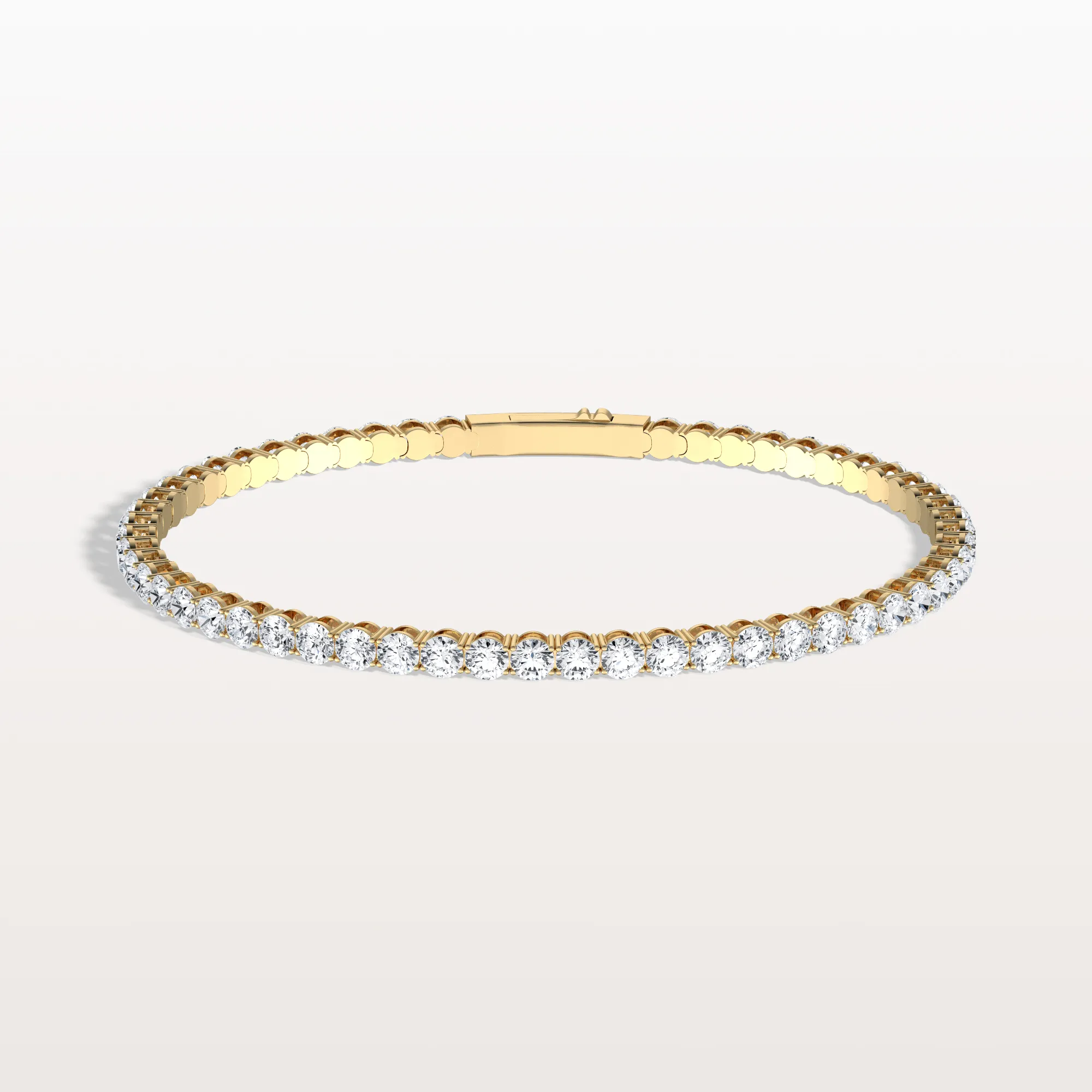 6.18CTW VVS Lab Grown Diamond Full Eternity 7.5 Inches Flexible Bangle - Image 13