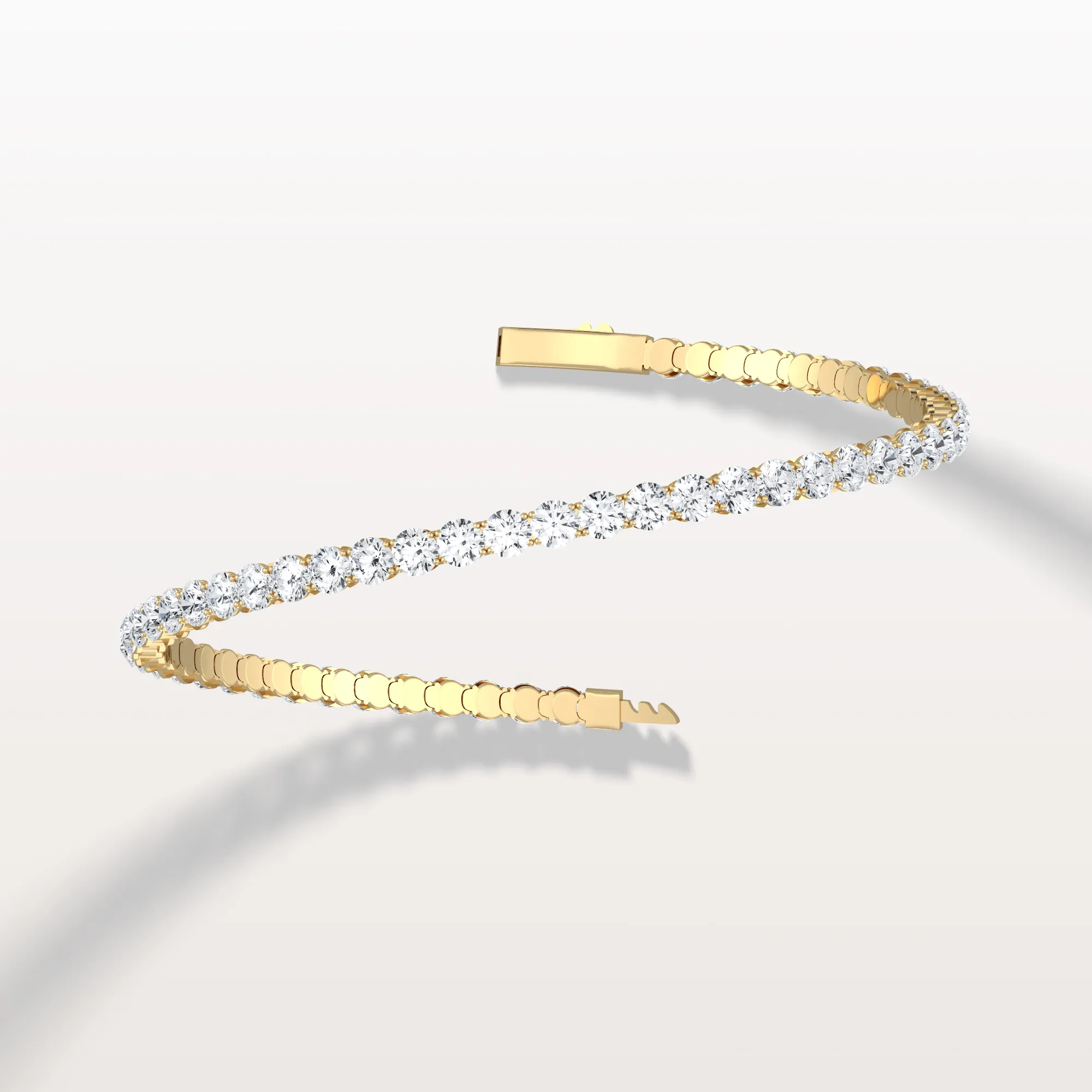 6.18CTW VVS Lab Grown Diamond Full Eternity 7.5 Inches Flexible Bangle - Image 15