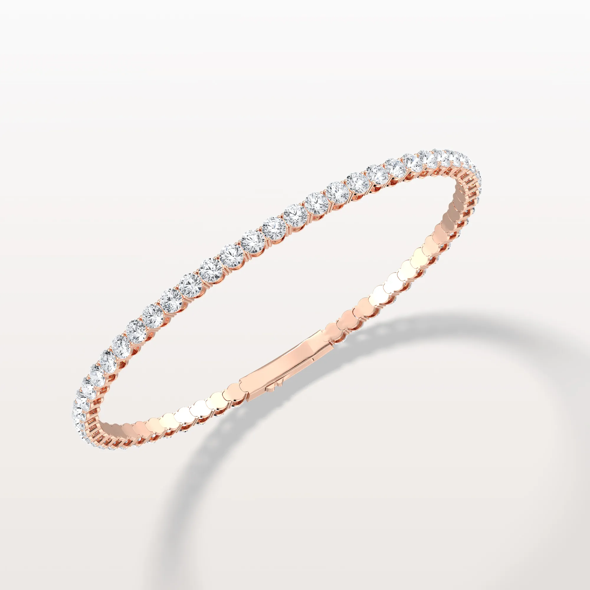 6.18CTW VVS Lab Grown Diamond Full Eternity 7.5 Inches Flexible Bangle - Image 16