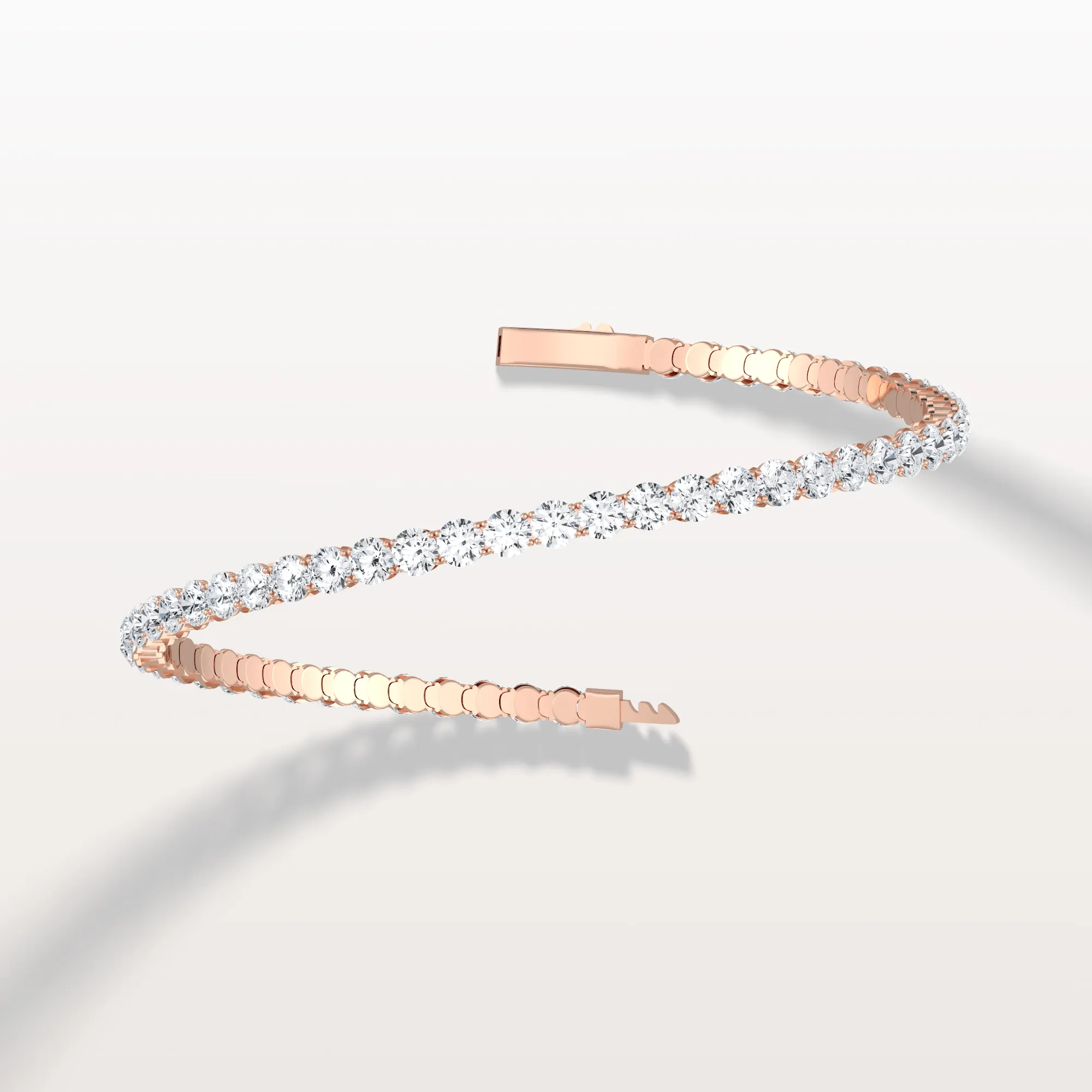 6.18CTW VVS Lab Grown Diamond Full Eternity 7.5 Inches Flexible Bangle - Image 19