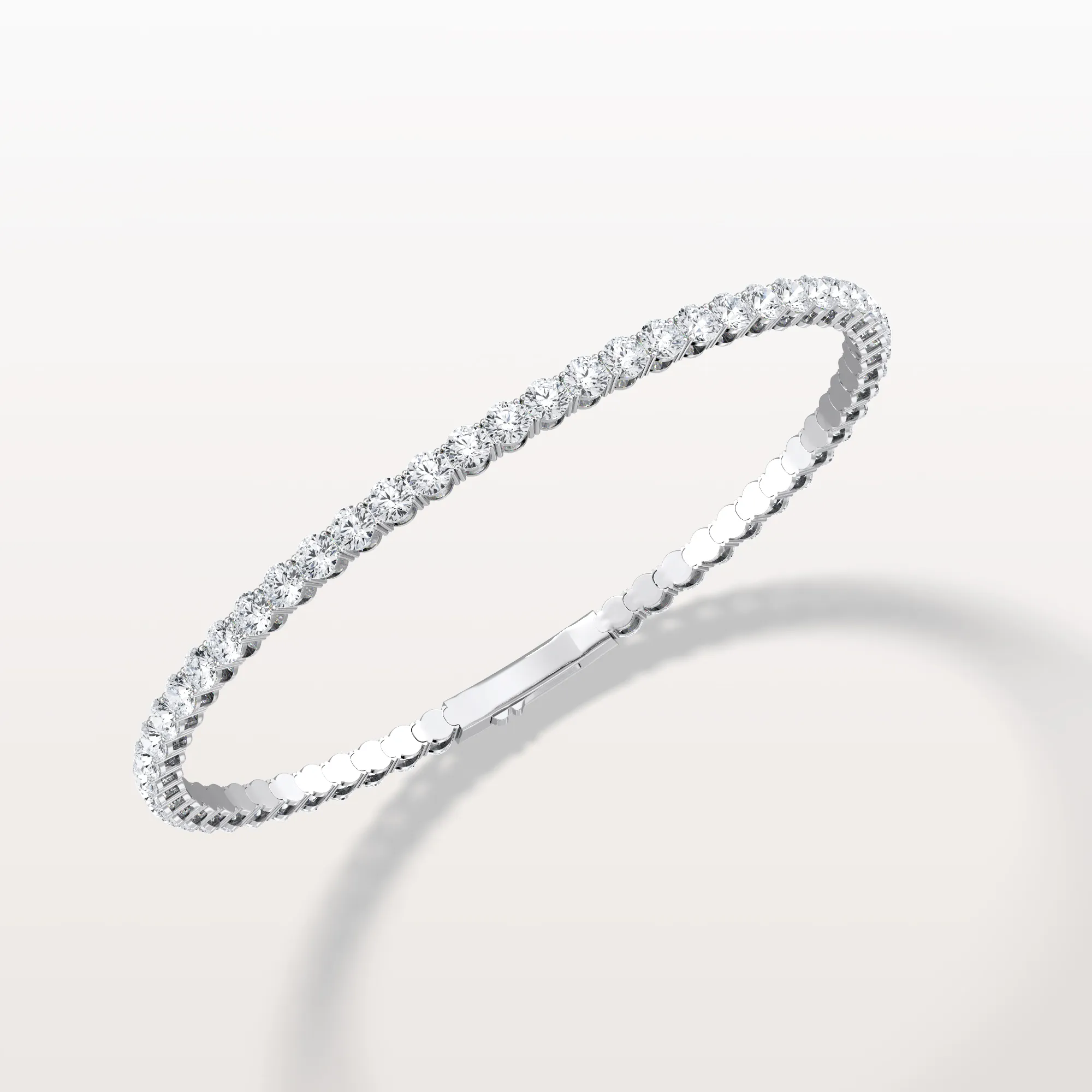 6.18CTW VVS Lab Grown Diamond Full Eternity 7.5 Inches Flexible Bangle - Image 23