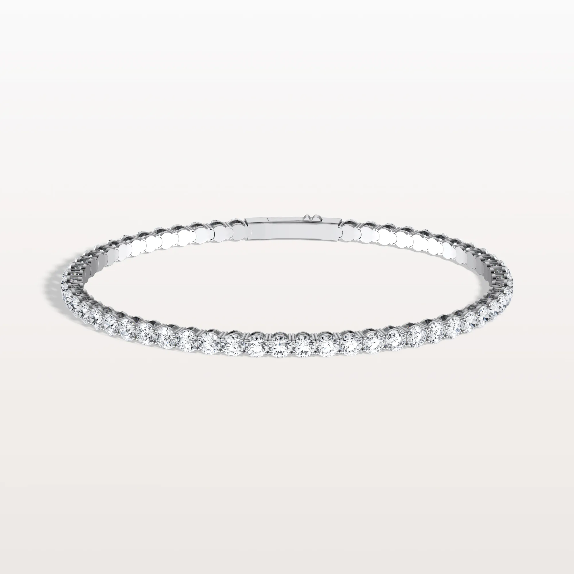 6.18CTW VVS Lab Grown Diamond Full Eternity 7.5 Inches Flexible Bangle - Image 29