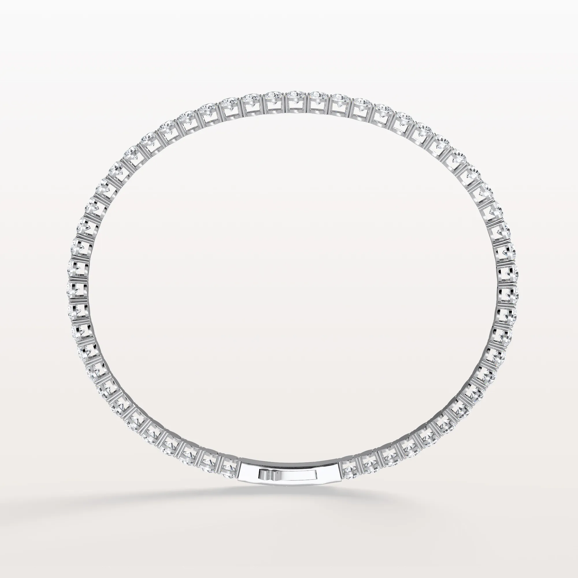 6.18CTW VVS Lab Grown Diamond Full Eternity 7.5 Inches Flexible Bangle - Image 5