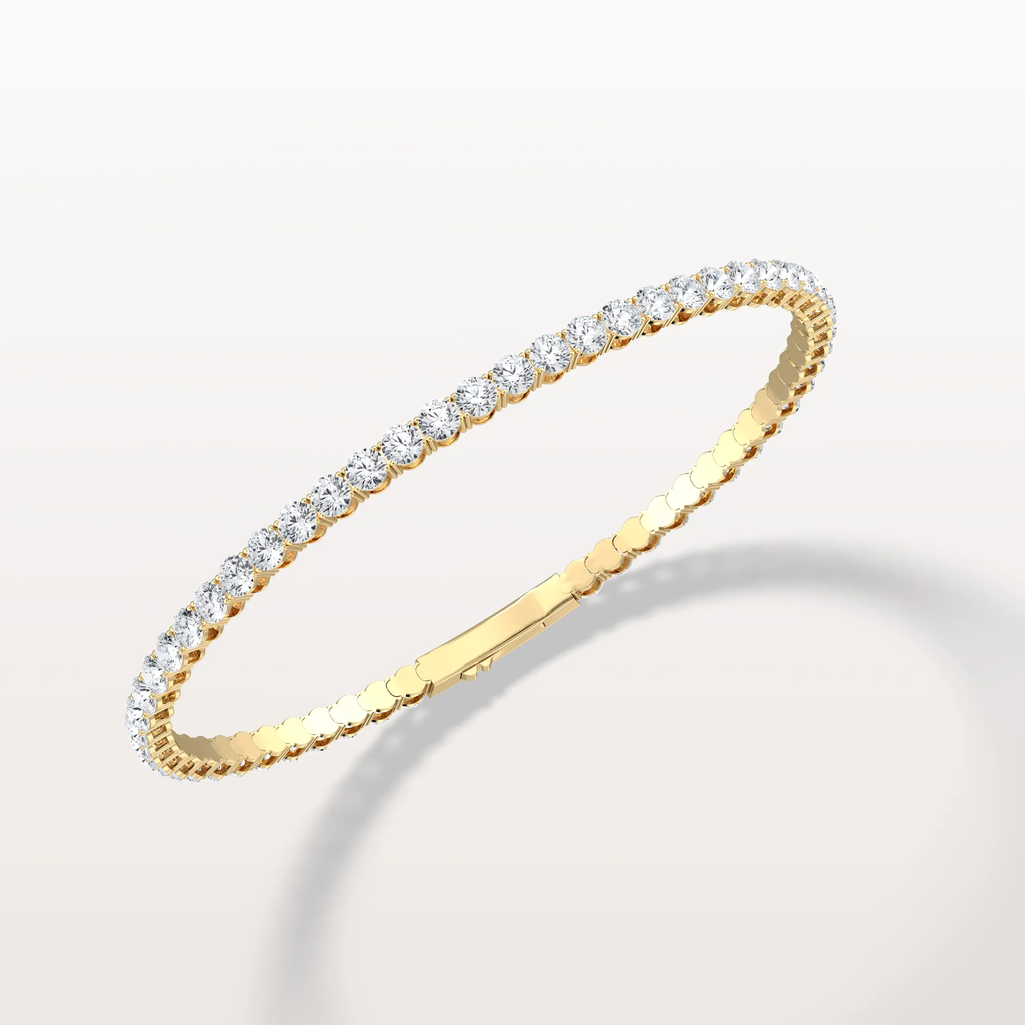 6.18CTW VVS Lab Grown Diamond Full Eternity 7.5 Inches Flexible Bangle - Image 9