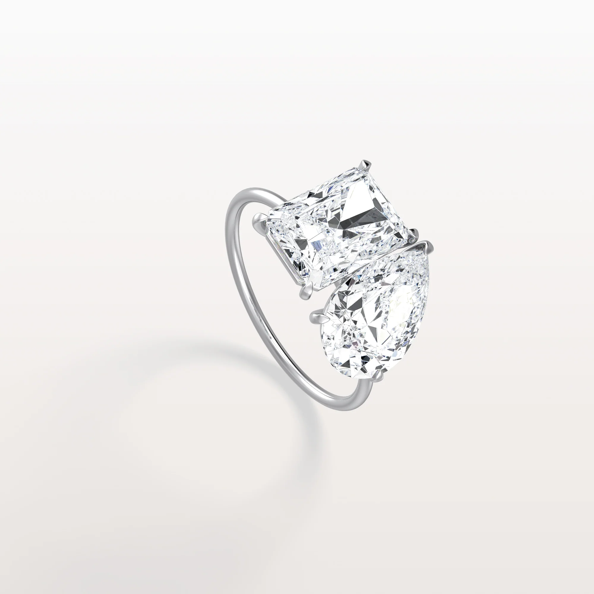Ivory丨6CTW Lab Grown Diamond Toi Et Moi Engagement Ring In 14K Solid Gold/Platinum - Image 13