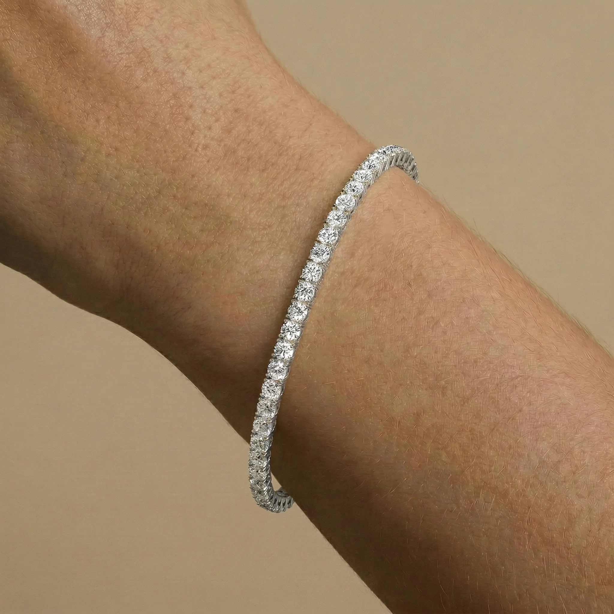 7 CTW Luxury Lab-Grown Diamond Tennis Bracelet in Sterling Silver - Image 2