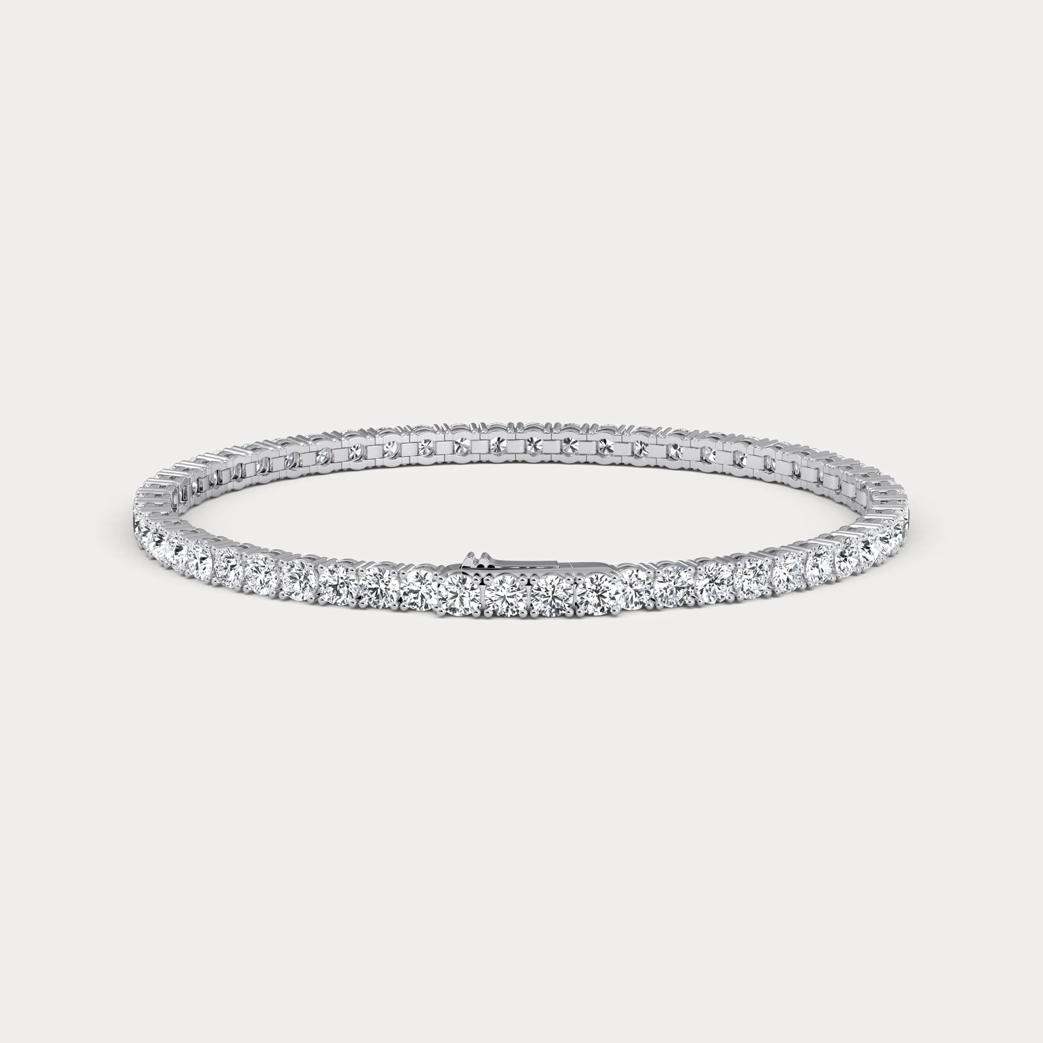 7 CTW Luxury Lab-Grown Diamond Tennis Bracelet in Sterling Silver - Image 4