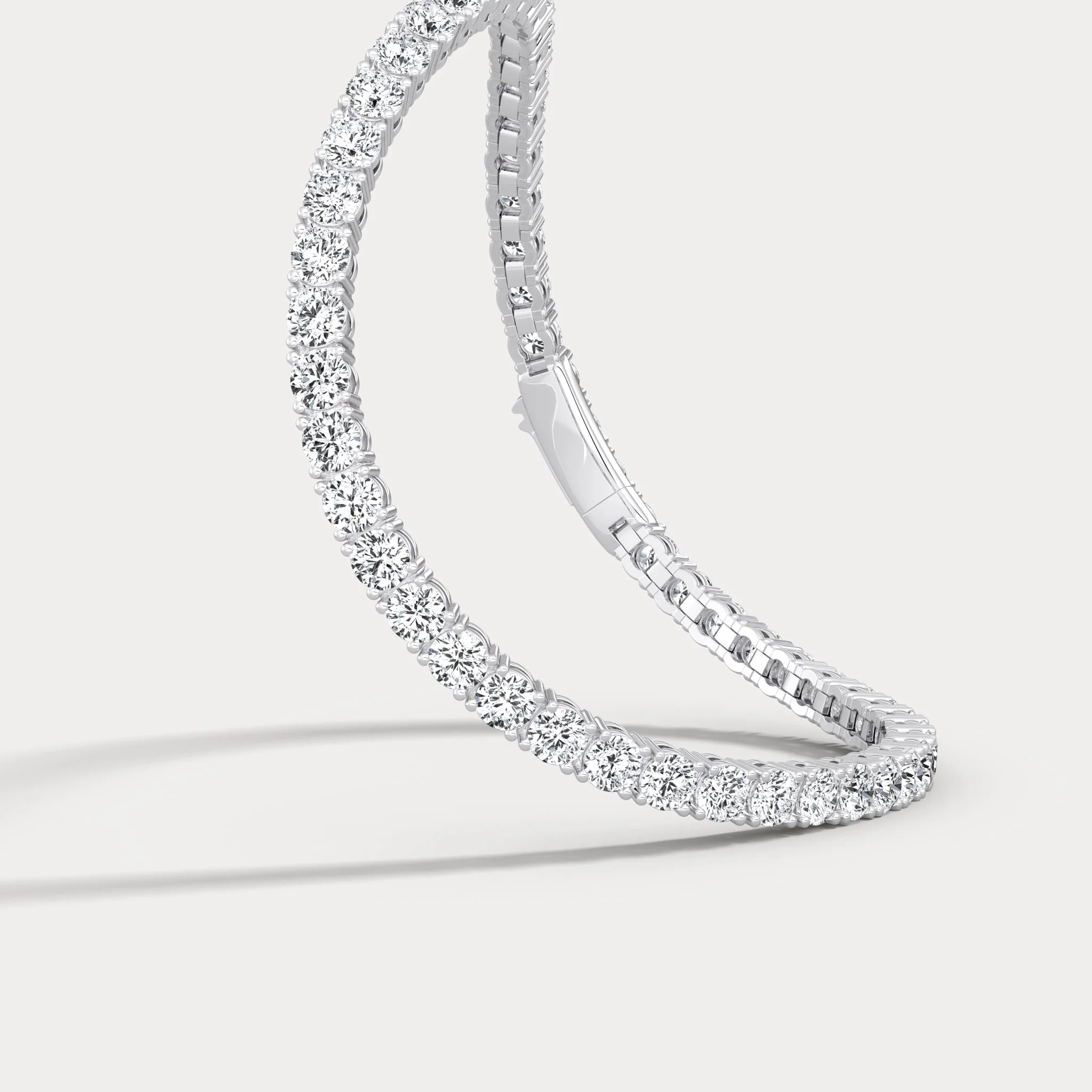 7 CTW Luxury Lab-Grown Diamond Tennis Bracelet in Sterling Silver - Image 6