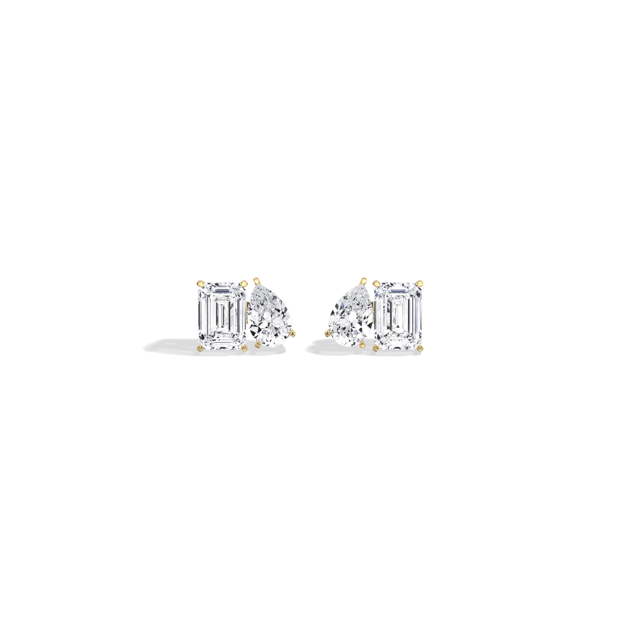 8CTW Lab Diamond Toi Et Moi Stud Earring