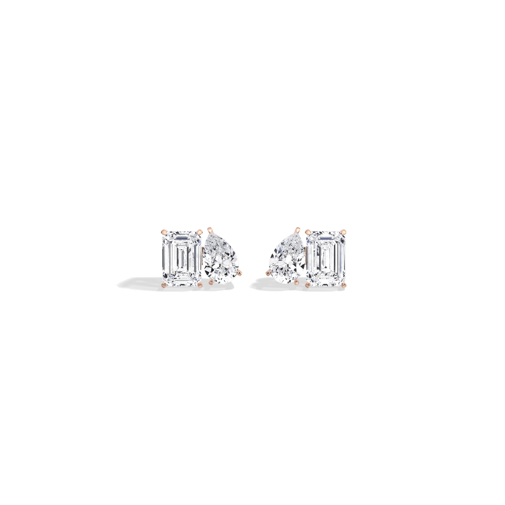 8CTW Lab Diamond Toi Et Moi Stud Earring - Image 14