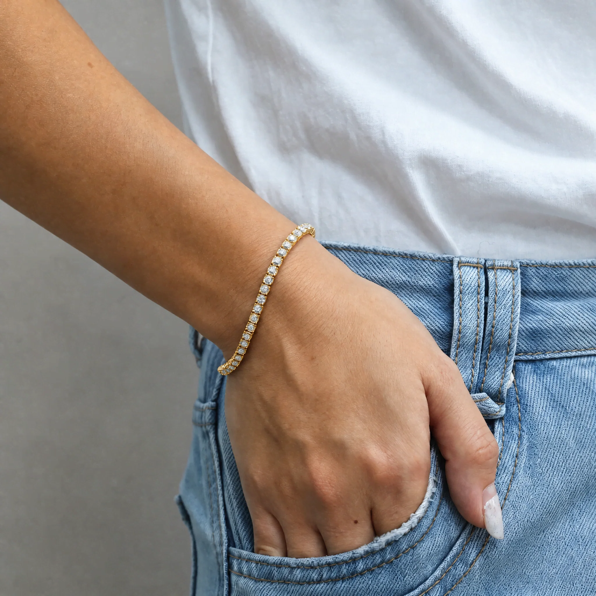 Brilliance Lab Created Diamond 1.00 CTW Tennis Bracelet in 925 Silver - Image 11
