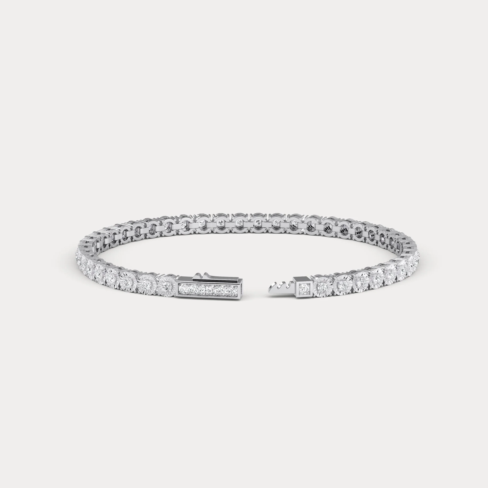 Brilliance Lab Created Diamond 1.00 CTW Tennis Bracelet in 925 Silver - Image 4