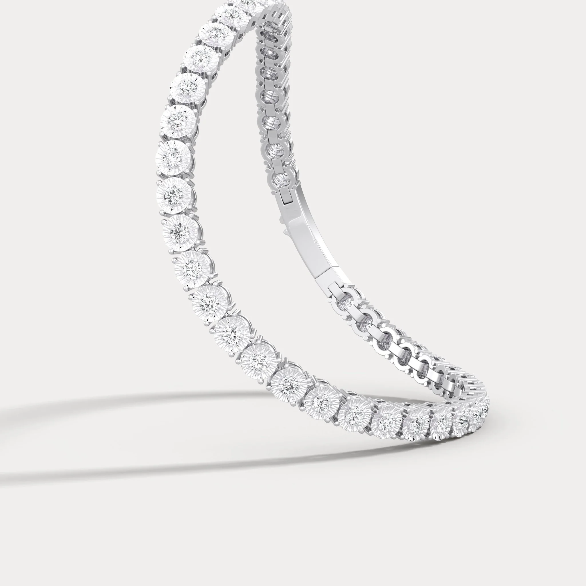Brilliance Lab Created Diamond 1.00 CTW Tennis Bracelet in 925 Silver - Image 5