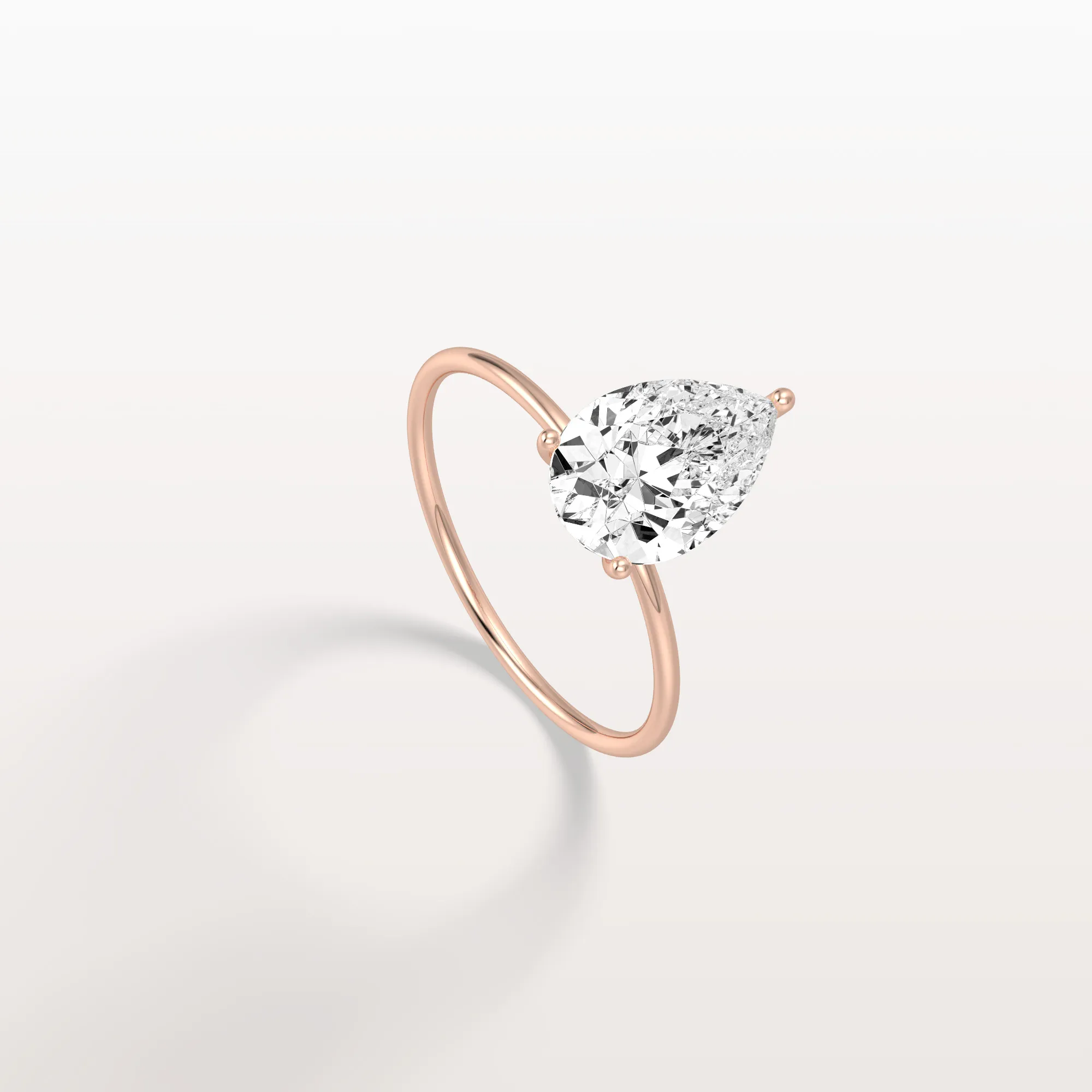 Freya丨Double Hidden Halo Promise Ring with 2CT Pear Lab Grown Diamond - Image 20