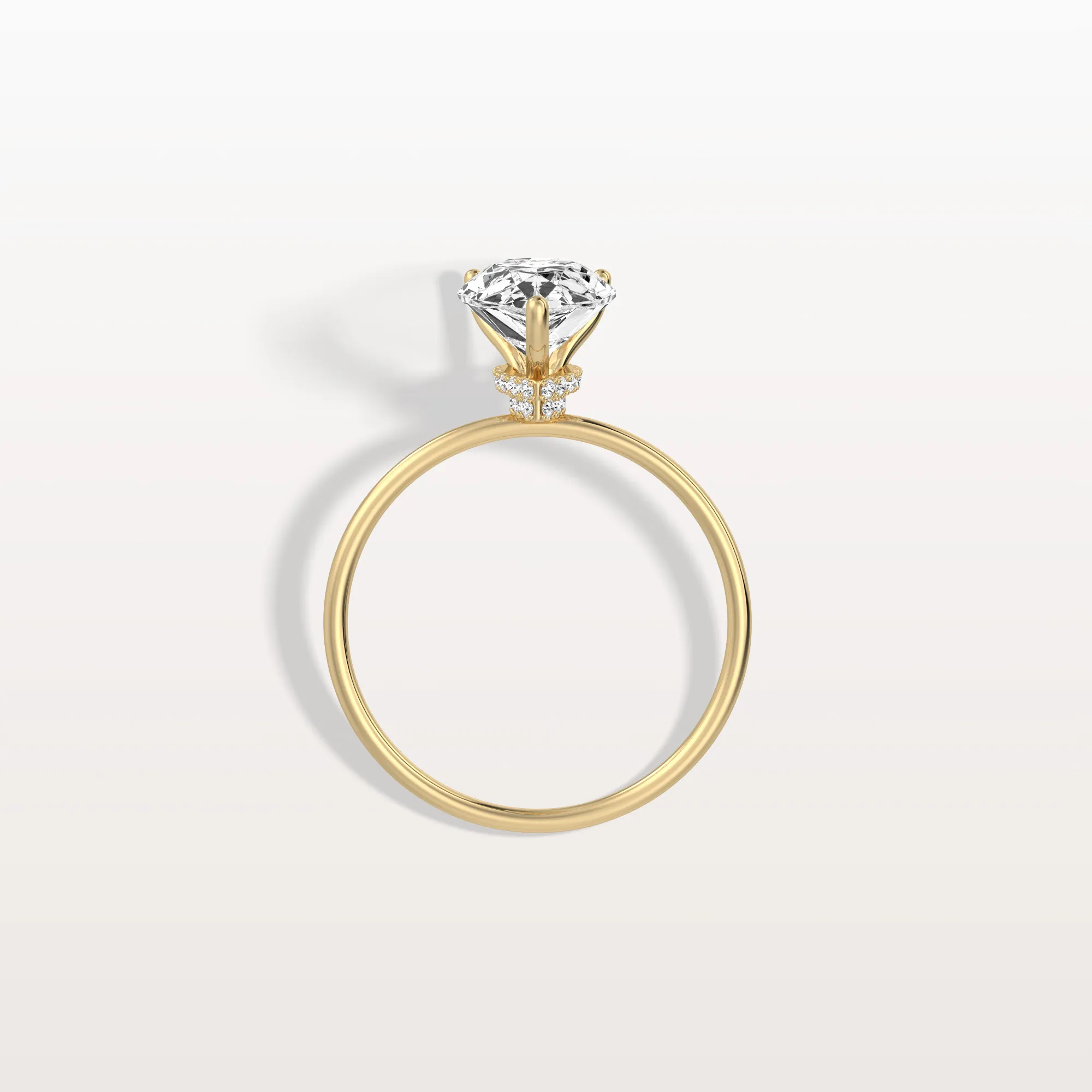 Freya丨Double Hidden Halo Promise Ring with 2CT Pear Lab Grown Diamond - Image 4