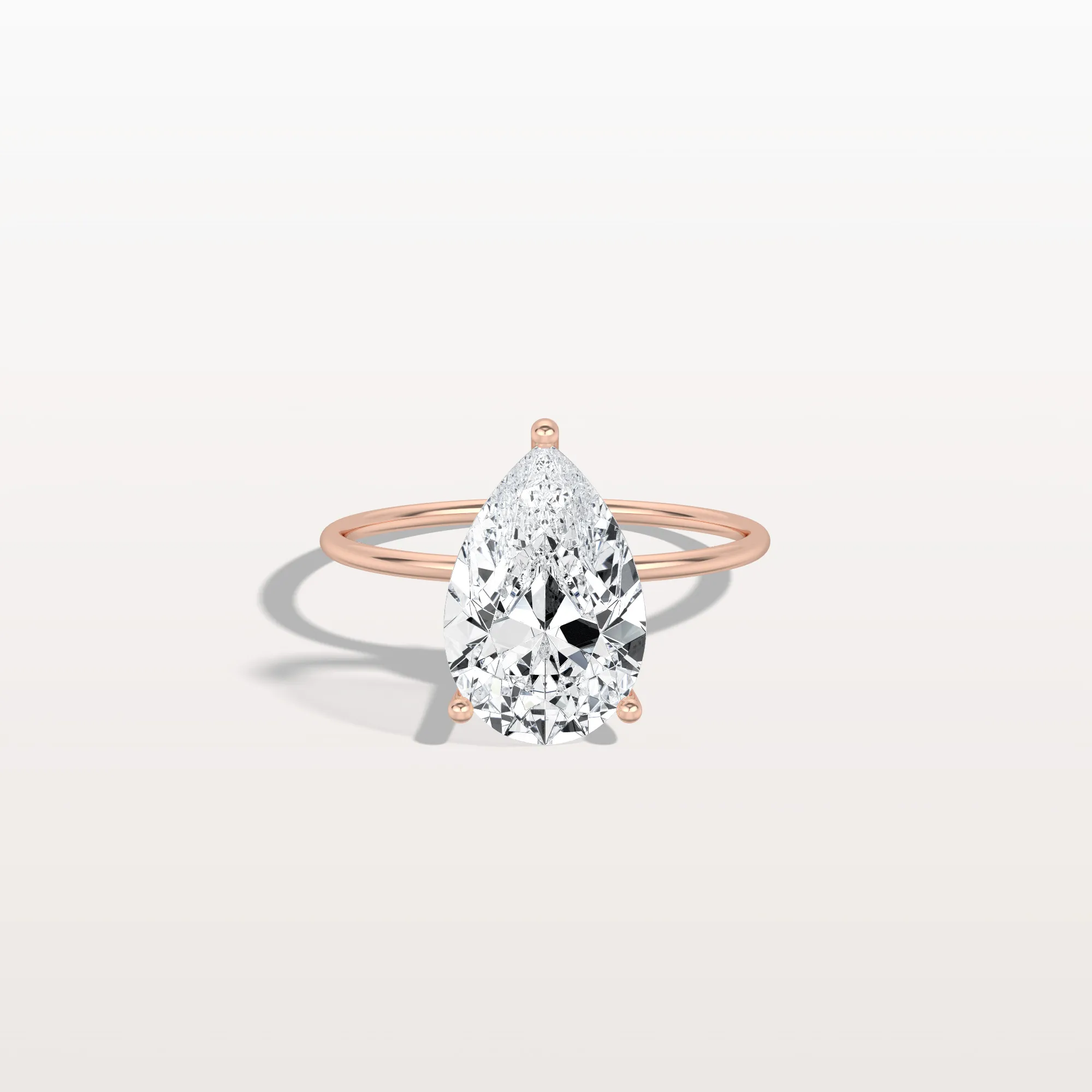 Freya丨Double Hidden Halo Promise Ring with 3CT Pear Lab Grown Diamond - Image 16
