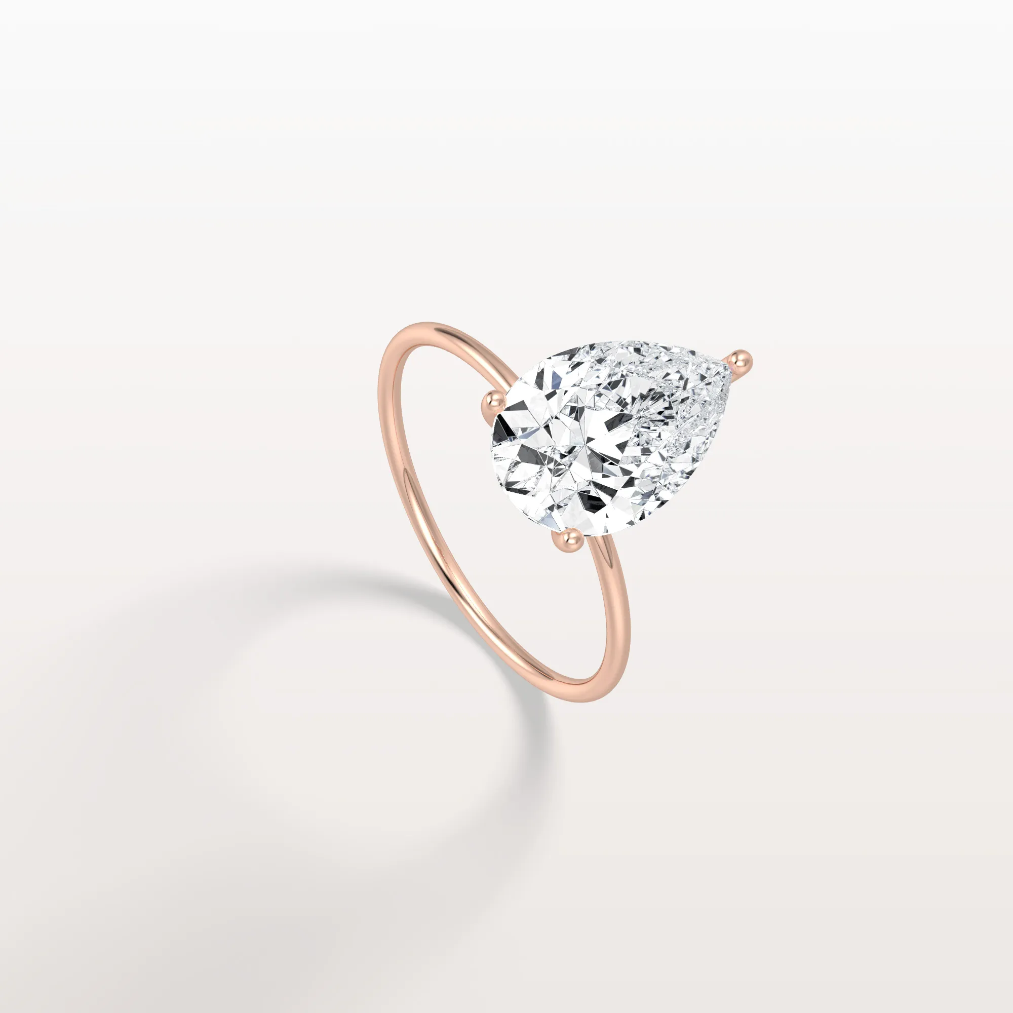 Freya丨Double Hidden Halo Promise Ring with 3CT Pear Lab Grown Diamond - Image 19