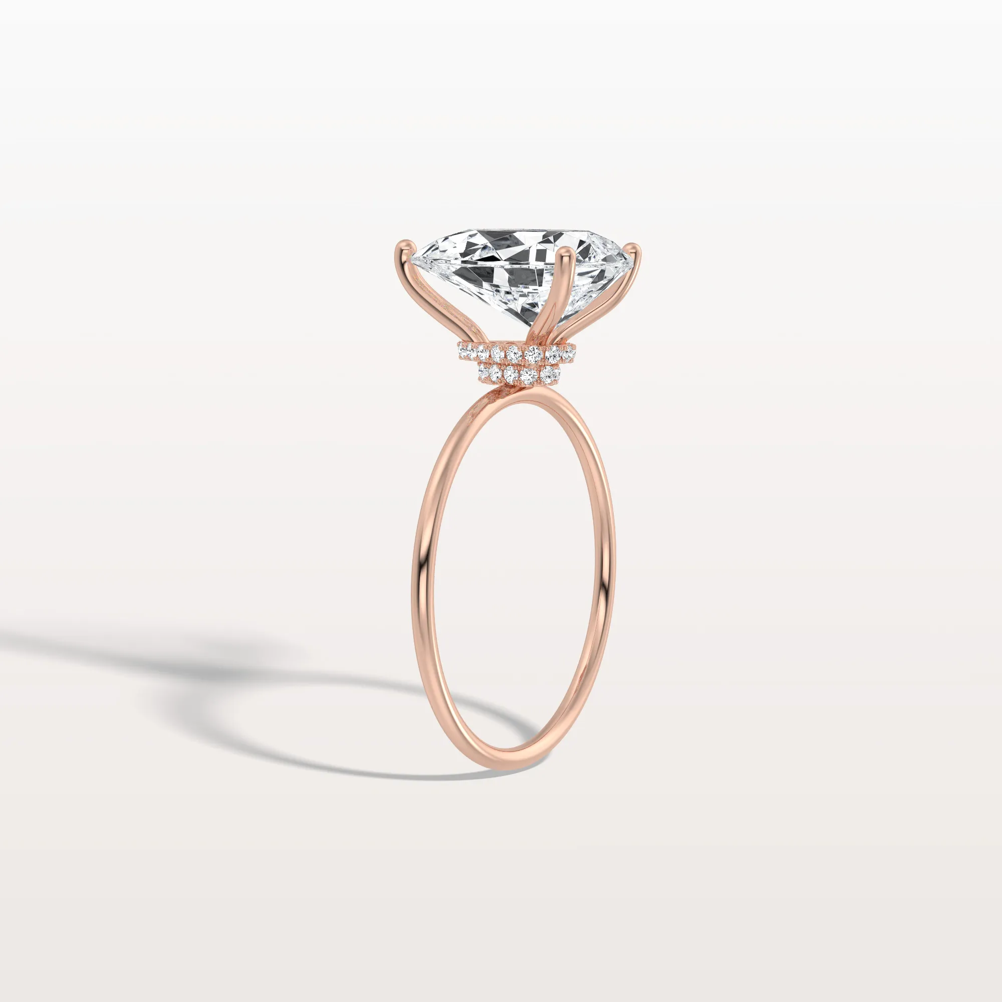 Freya丨Double Hidden Halo Promise Ring with 3CT Pear Lab Grown Diamond - Image 21