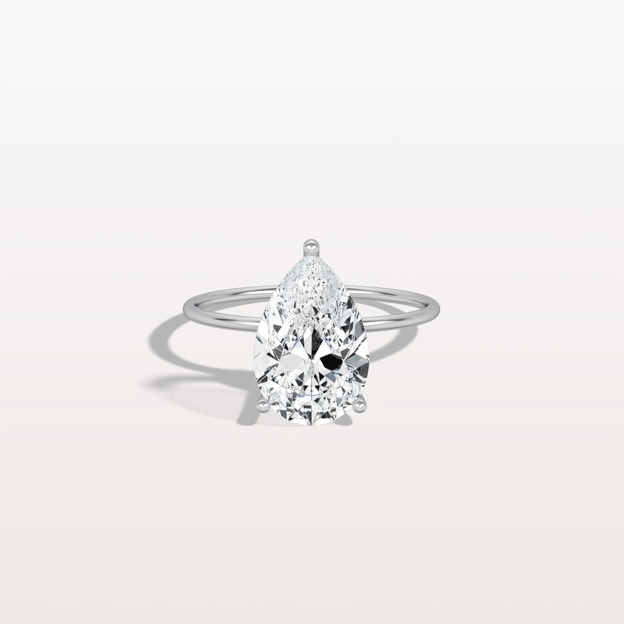 Freya丨Double Hidden Halo Promise Ring with 3CT Pear Lab Grown Diamond - Image 23