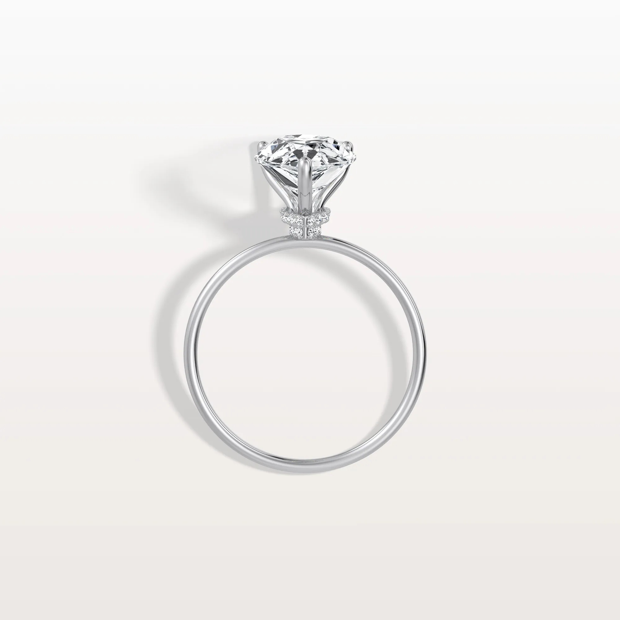 Freya丨Double Hidden Halo Promise Ring with 3CT Pear Lab Grown Diamond - Image 28