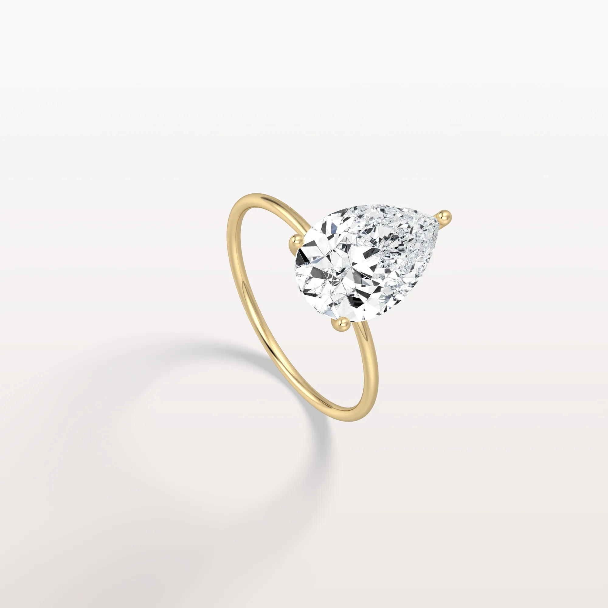 Freya丨Double Hidden Halo Promise Ring with 3CT Pear Lab Grown Diamond - Image 7