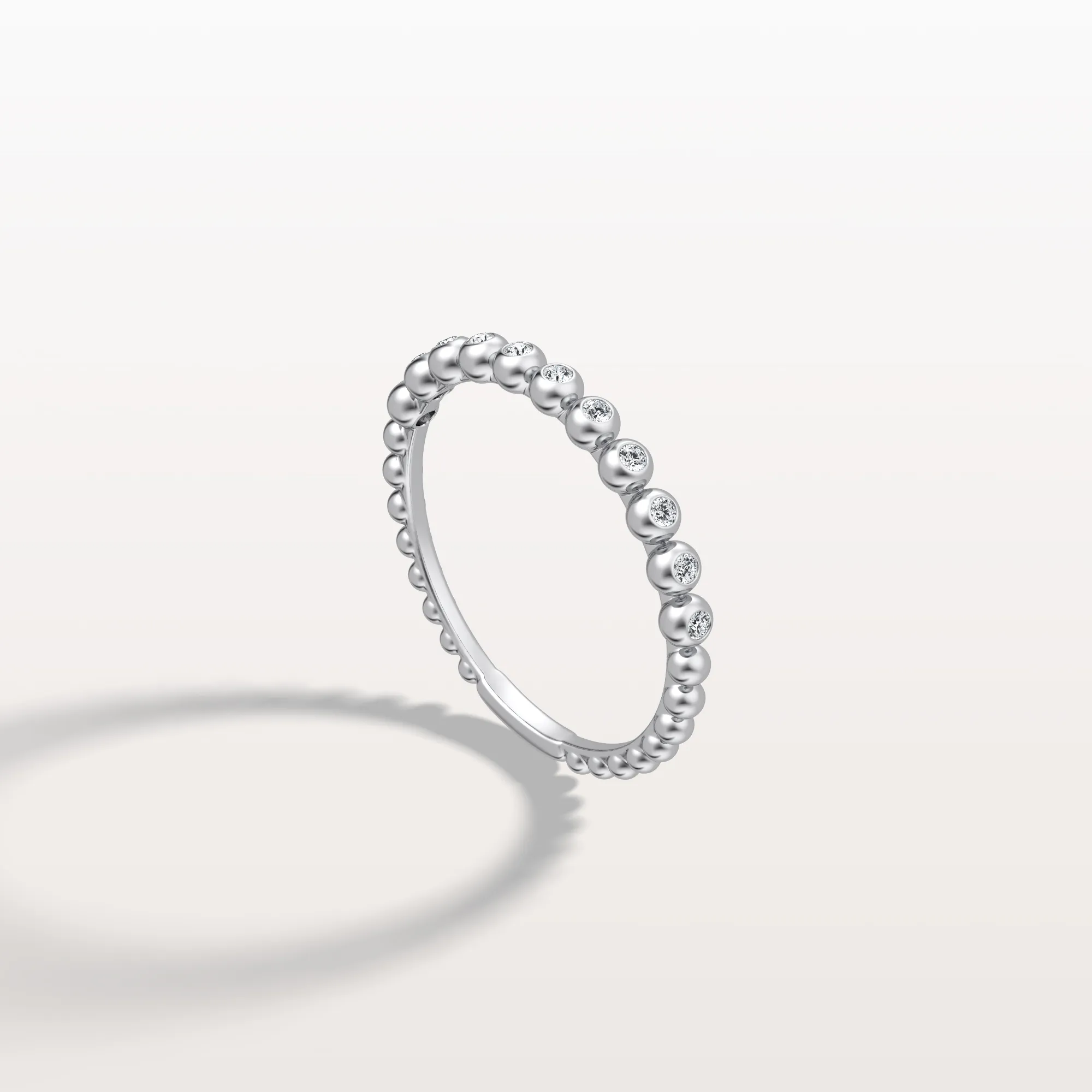 Half Eternity Lab Grown Diamond Ring In 14K Solid Gold - Image 15