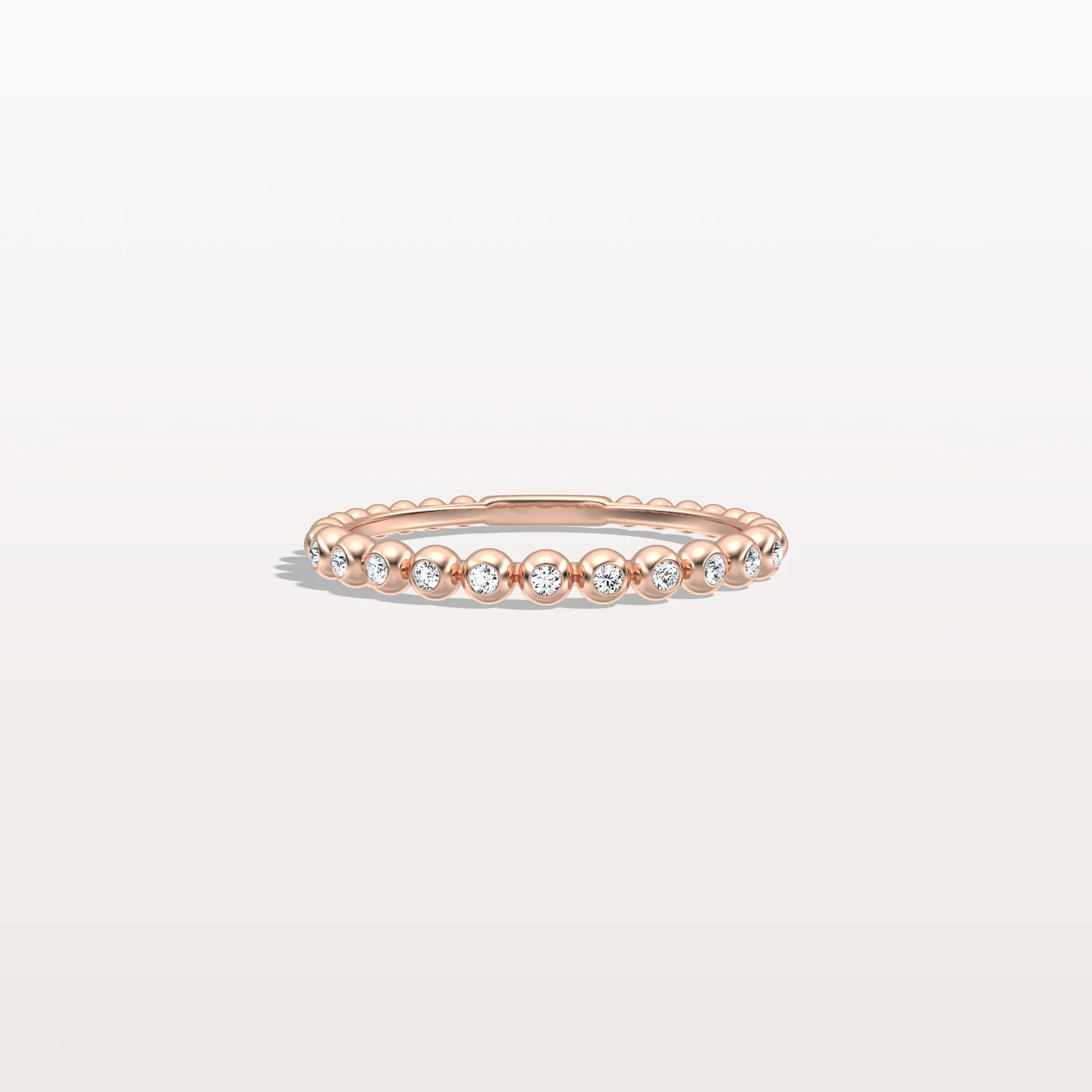 Half Eternity Lab Grown Diamond Ring In 14K Solid Gold - Image 16