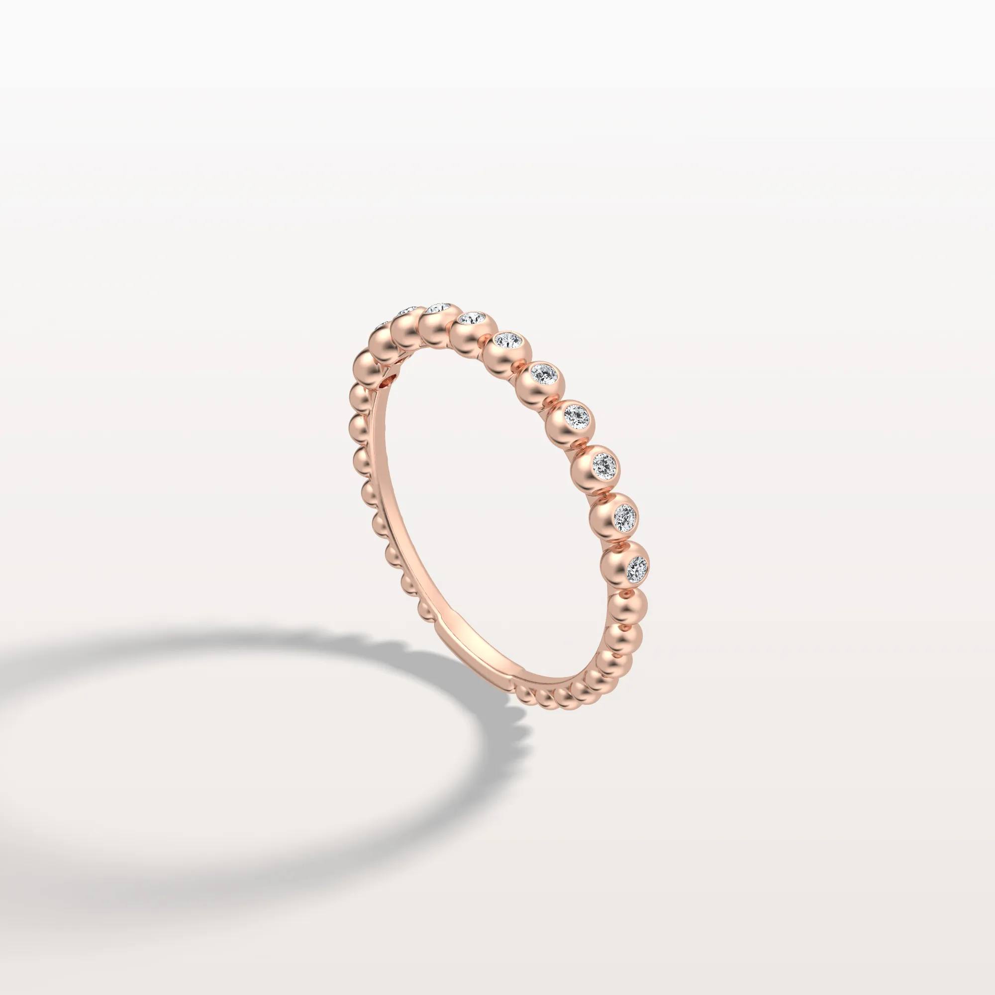 Half Eternity Lab Grown Diamond Ring In 14K Solid Gold - Image 22